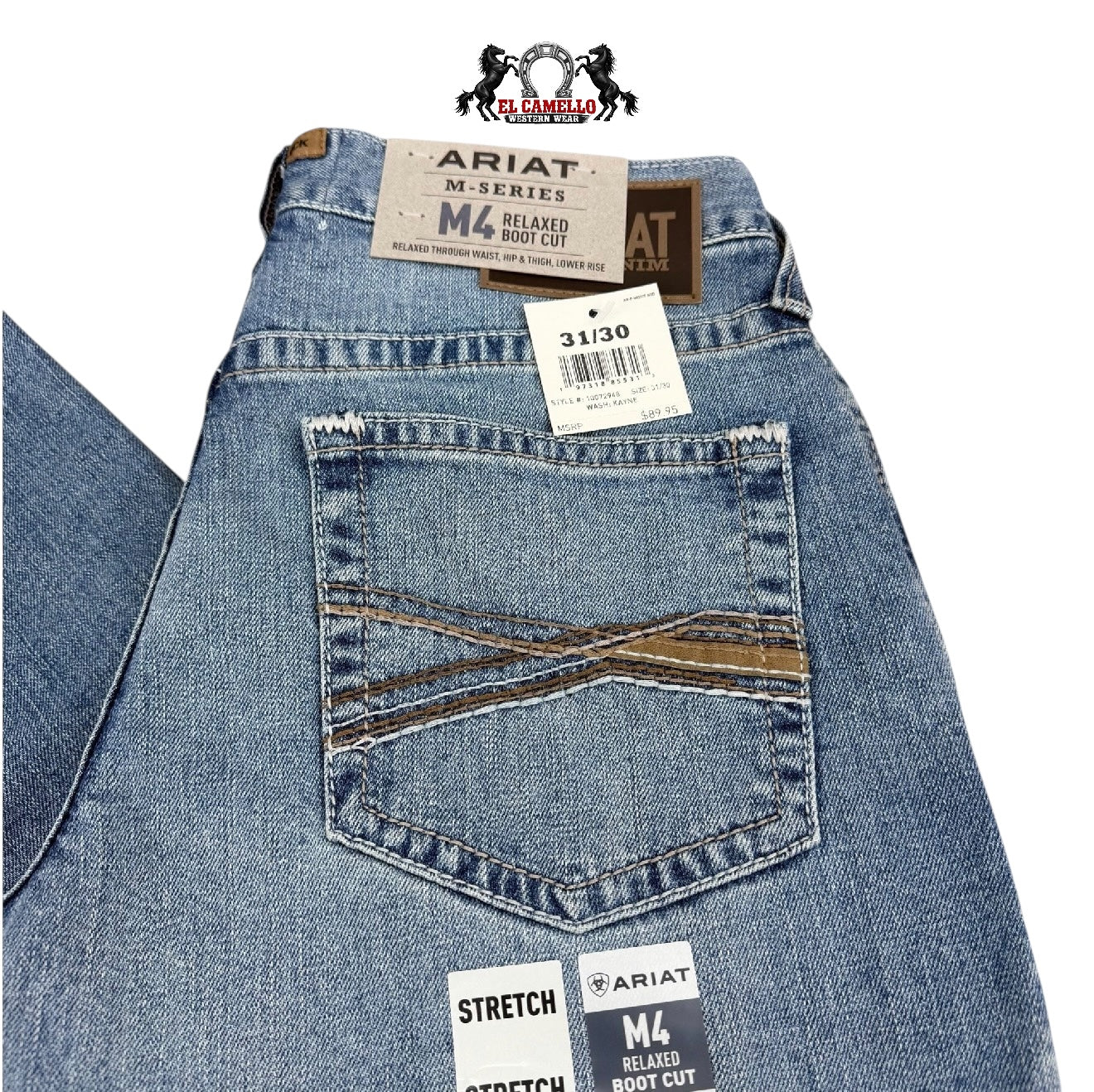 Ariat Men M4 Relaxed Boot Cut Jean Wash:Kayne 10072948