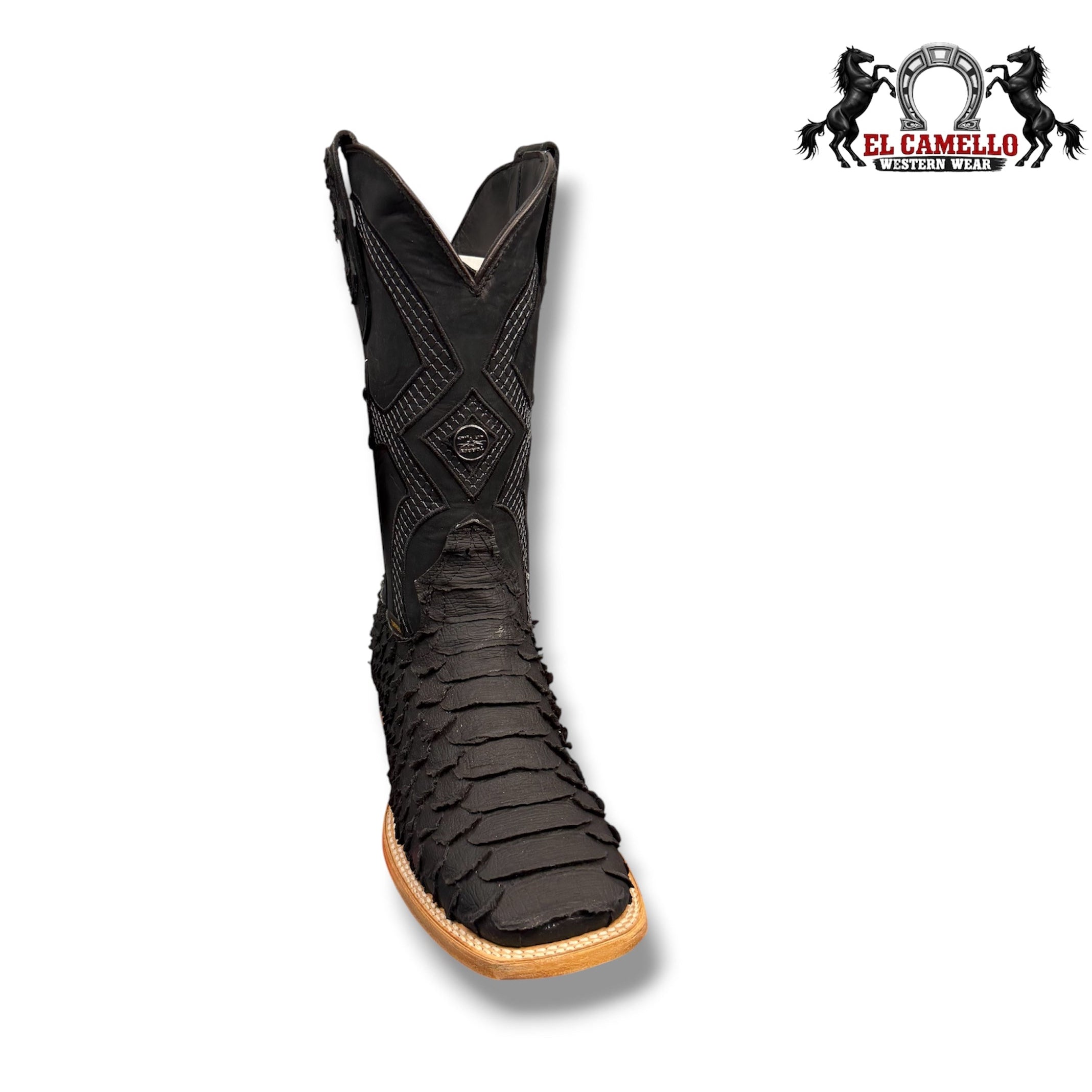 TTBM4370 – Men’s Matte Black Python Western Boots
