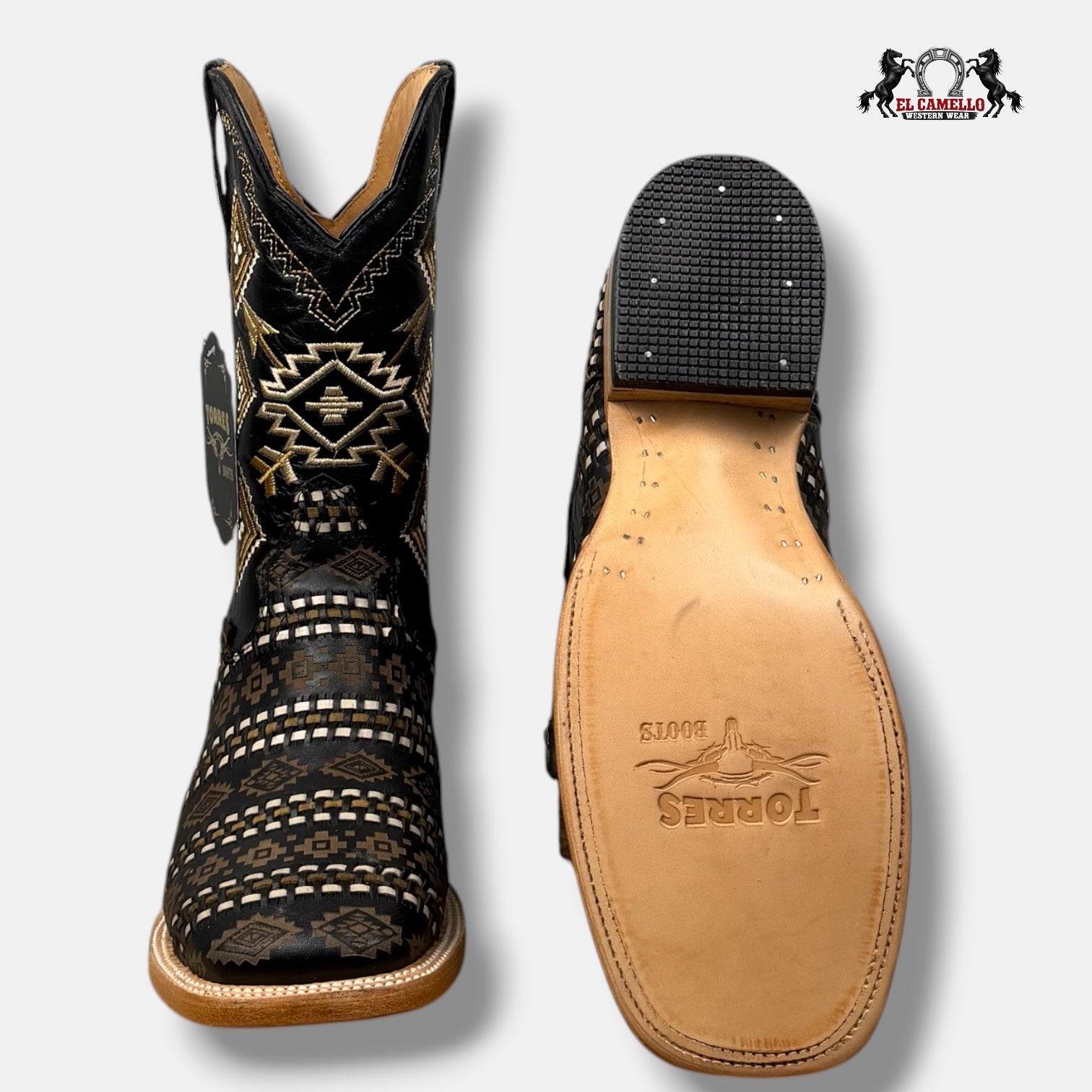 Petatillo Azteca Negro Torres Boots