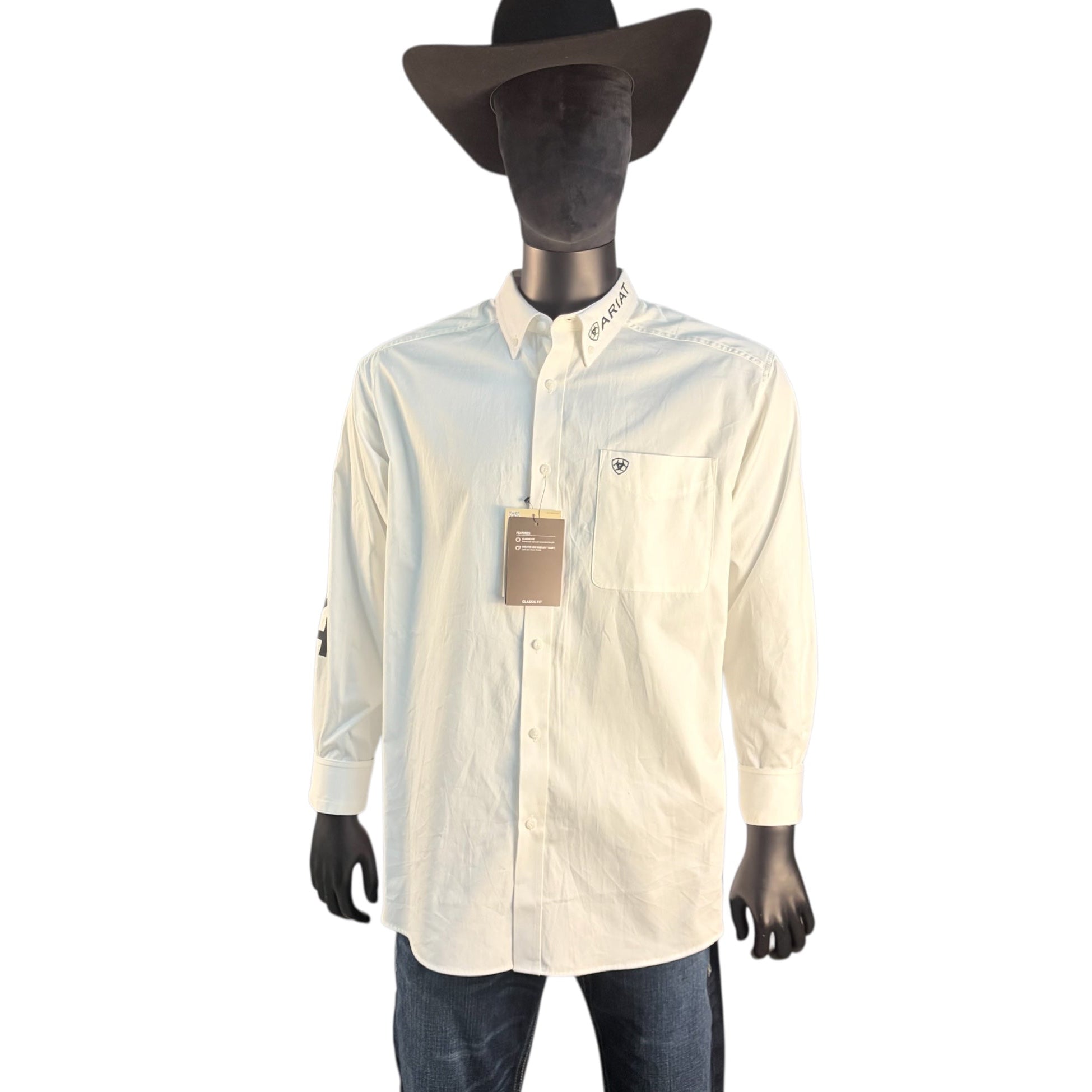 Ariat Men’s White Solid Long Sleeve Western Shirt