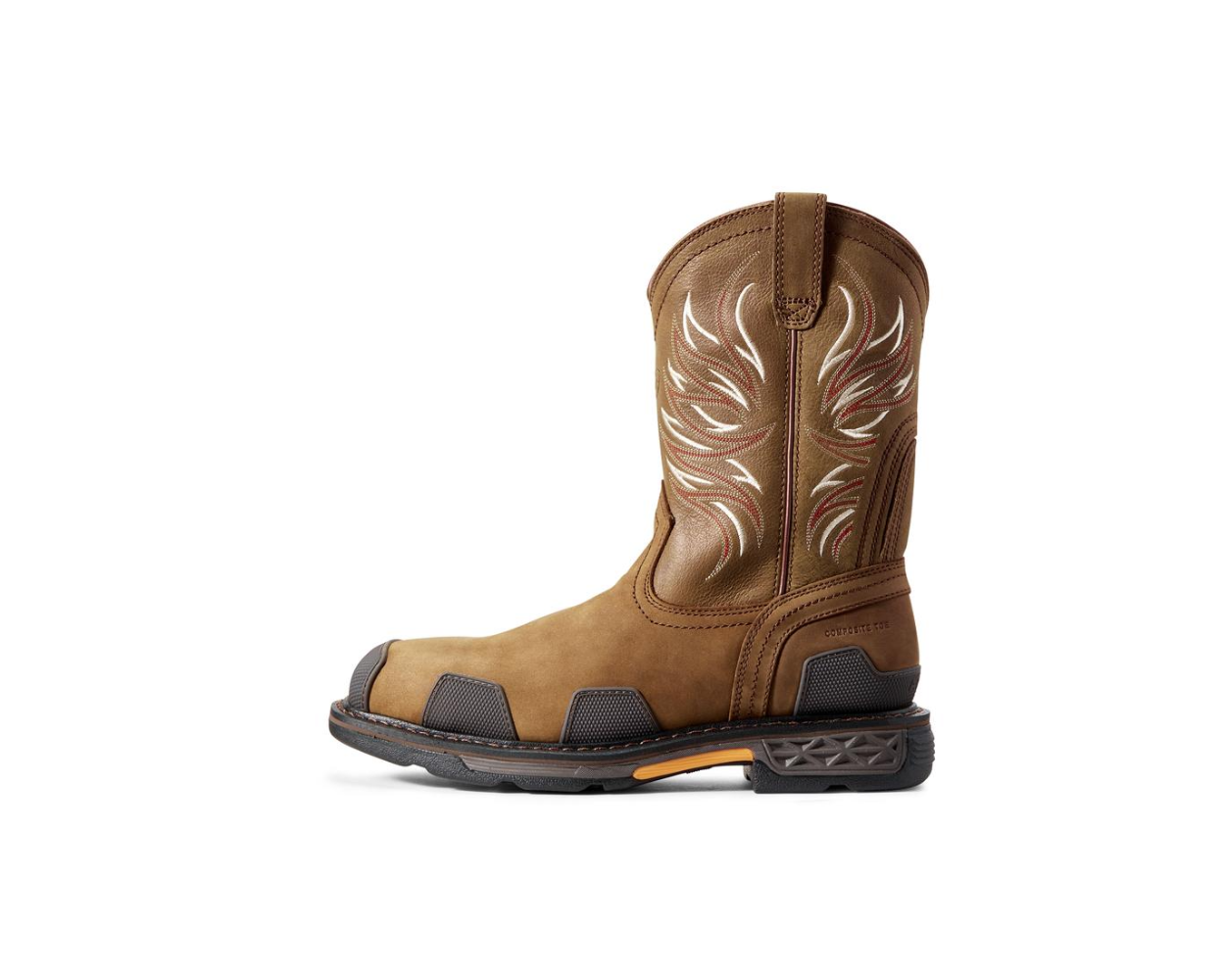 ARIAT 10011933 MENS OVERDRIVE WIDE SQUARE COMPOSITE TOE PULL ON WORK BOOTS