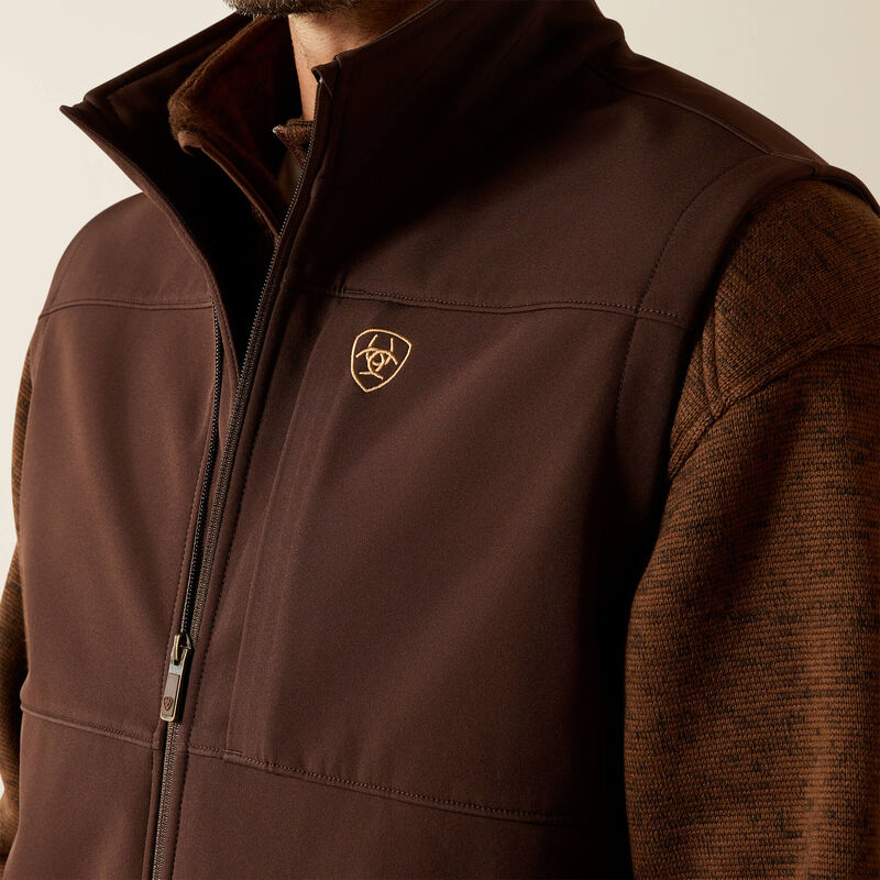 Ariat Vernon Stretch Vest for Men – Brown Lightweight Western Layering Vest 10062601