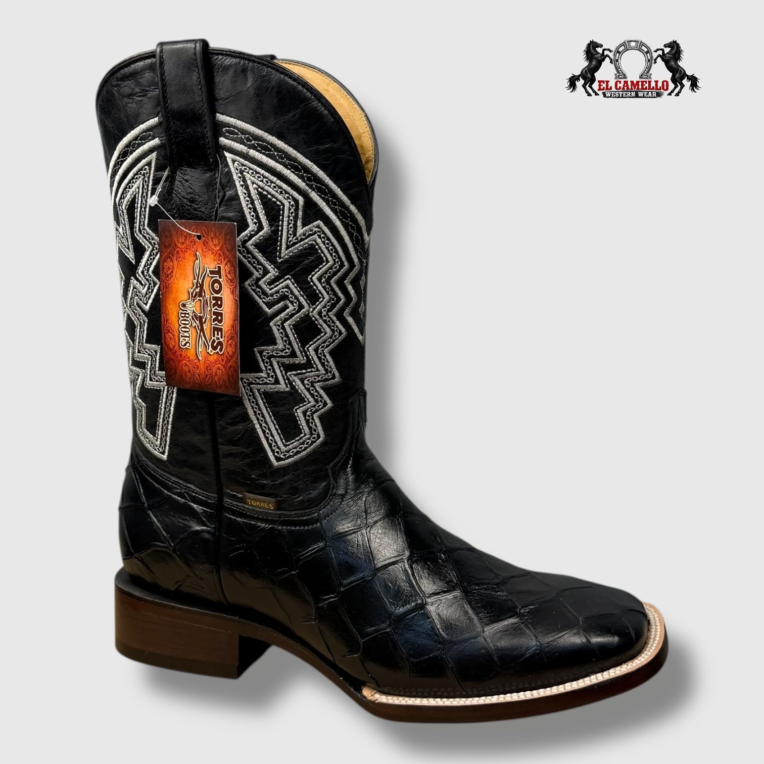 Pescado Grabado Negro Torres Boots