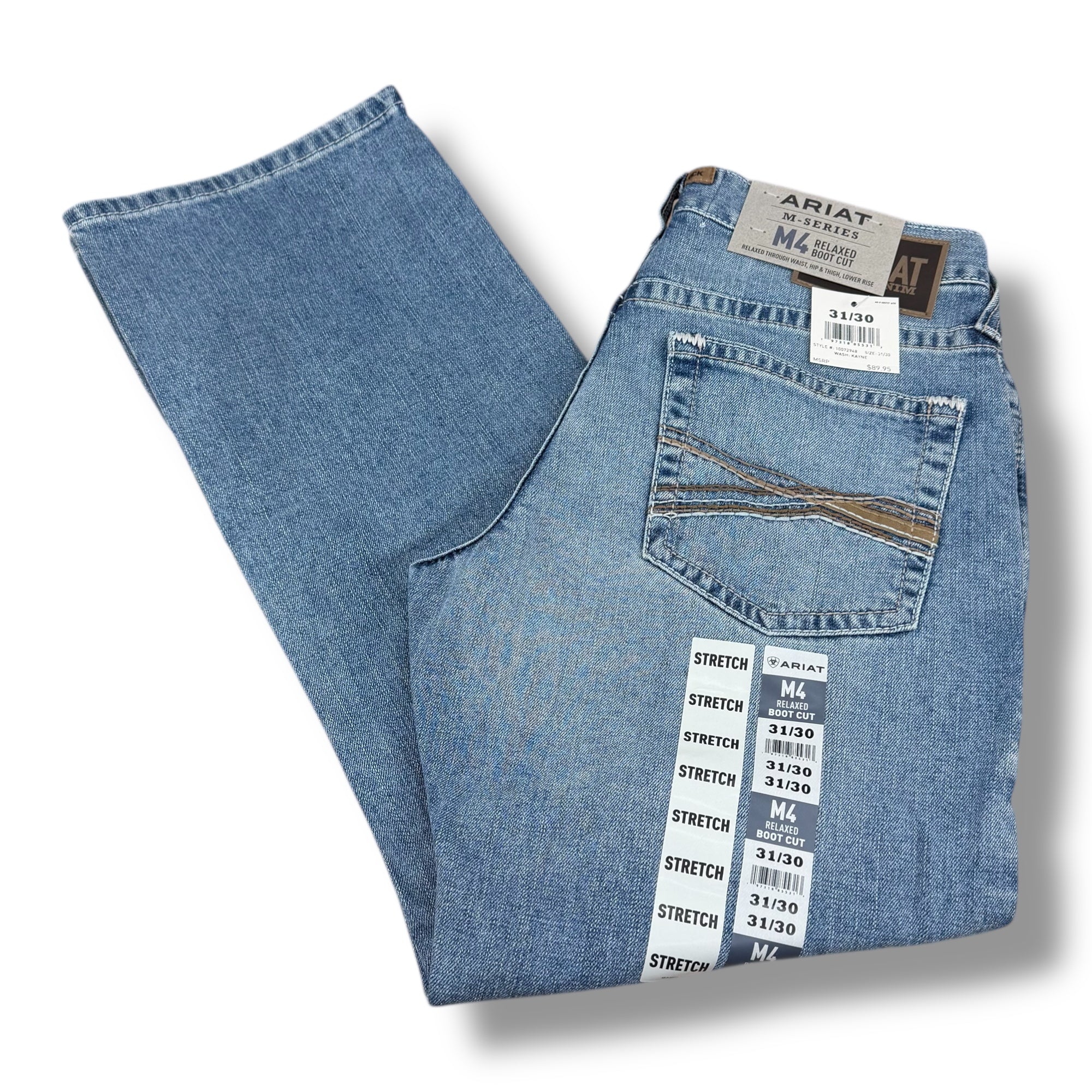 Ariat Men M4 Relaxed Boot Cut Jean Wash:Kayne 10072948