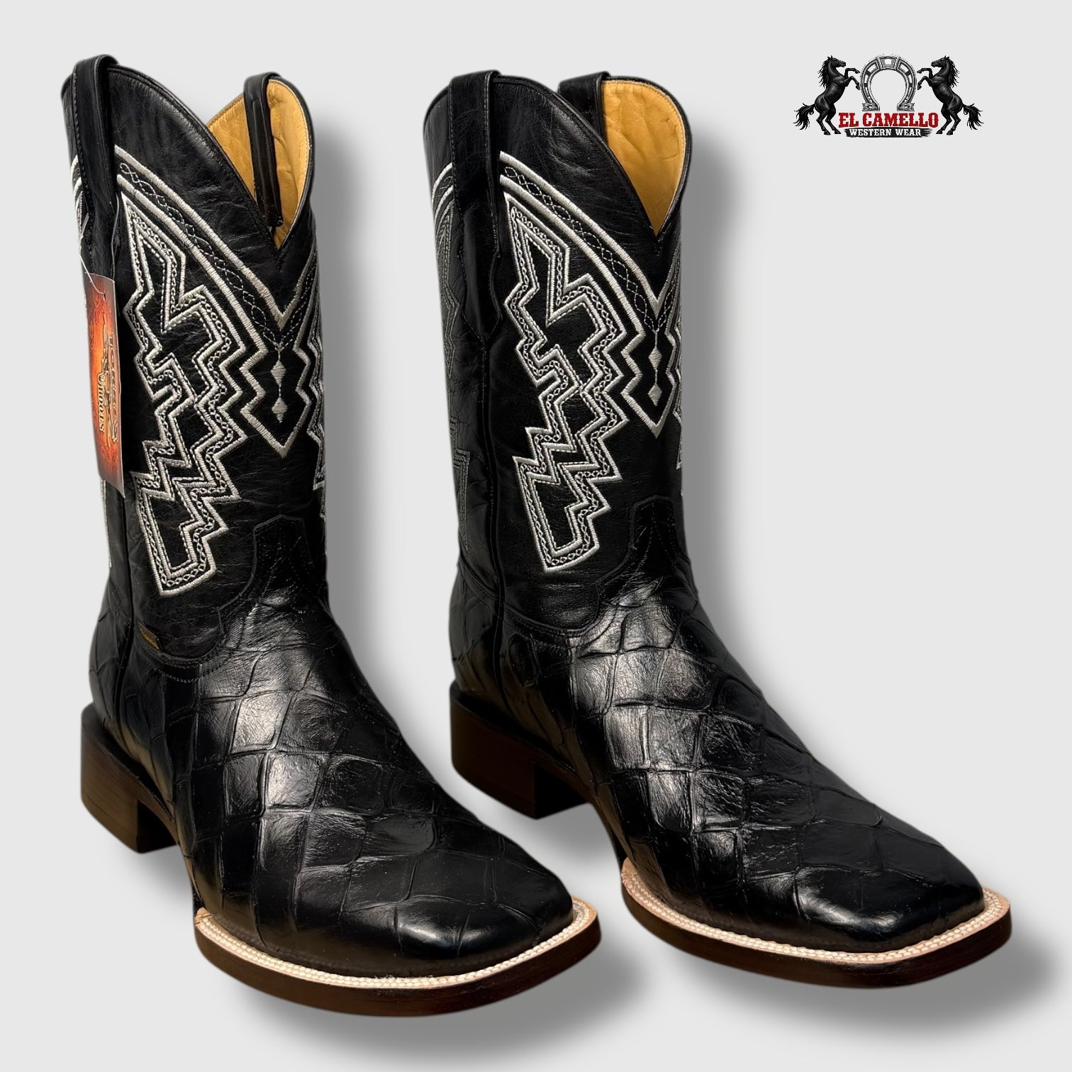 Pescado Grabado Negro Torres Boots