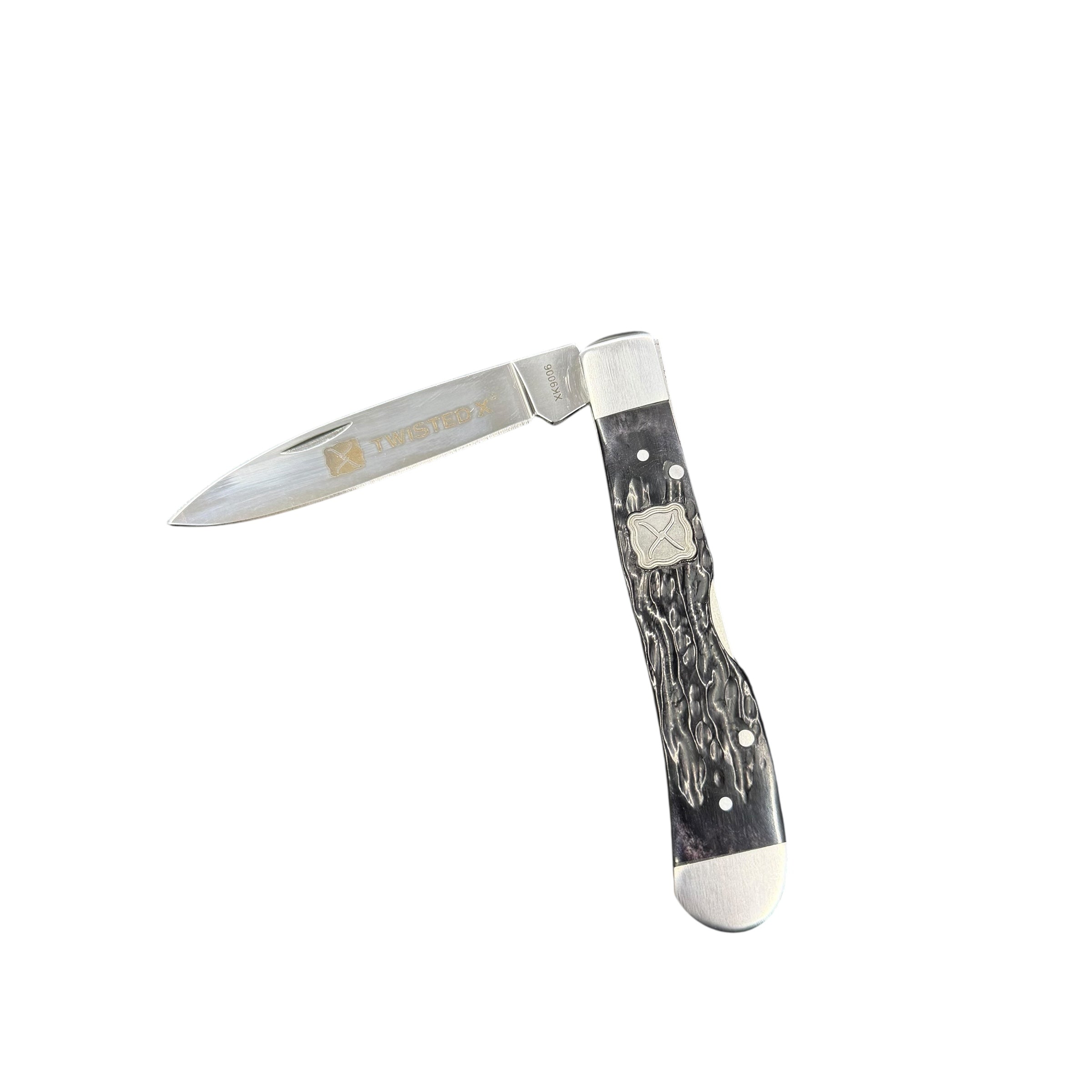 Twisted X Folding Pocket Knife – Black Handle (Model XK9006)