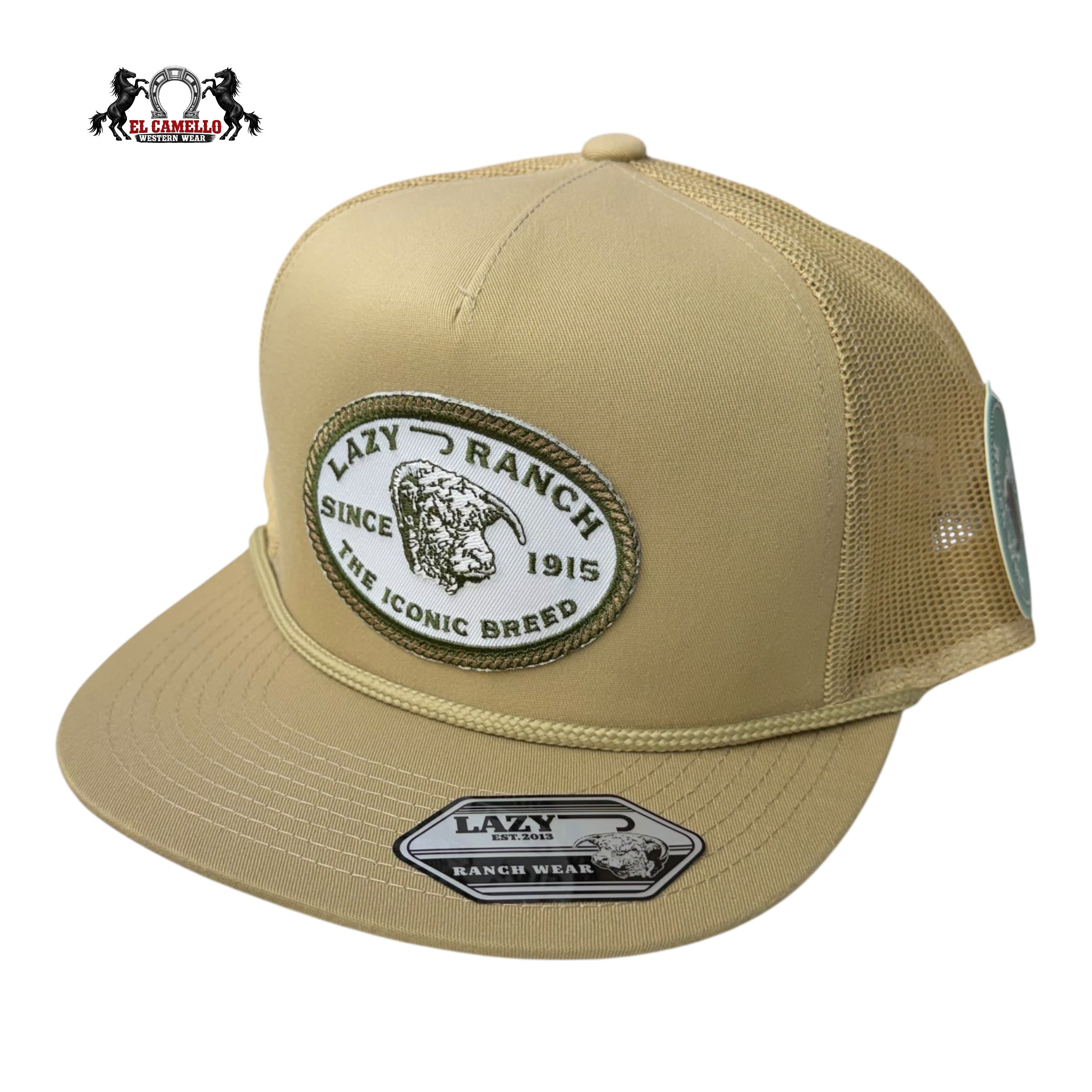 Lazy J Ranch “The Iconic Breed” Tan Rope Snapback