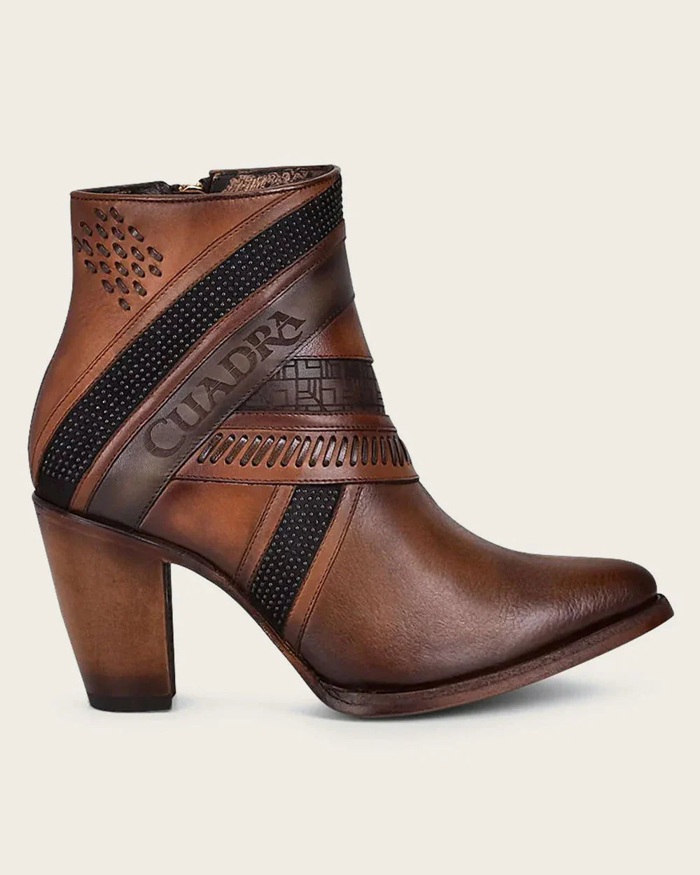 Ankle engraved honey bootie CU619