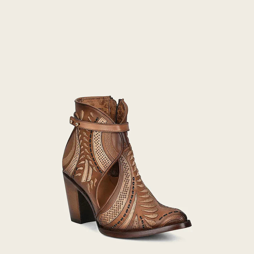 Cuadra Women's Embroided Maple Leather Bootie CU642