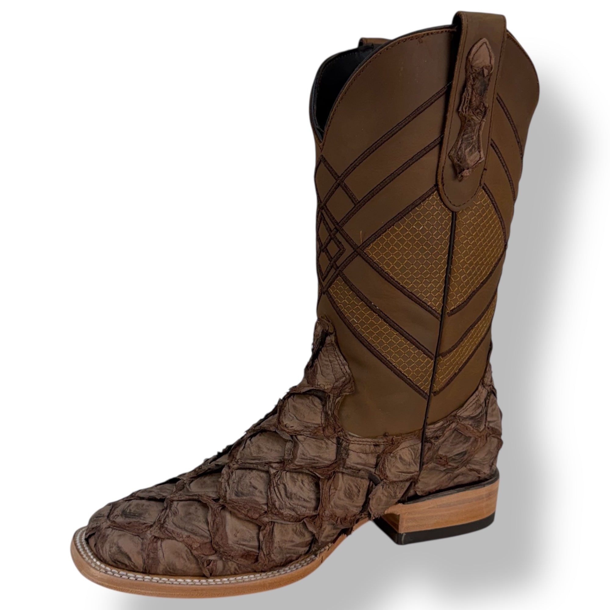 Pirarucu Mustang Square Toe Cowboy Boot