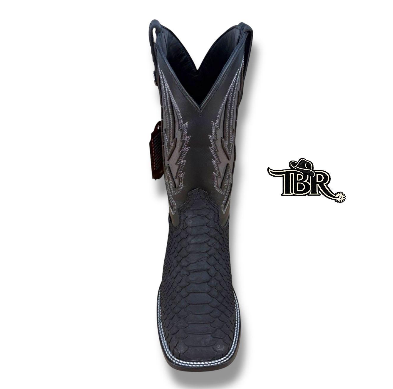 TBR Negro Mate – Rancher Square Toe Boot TBRM7030