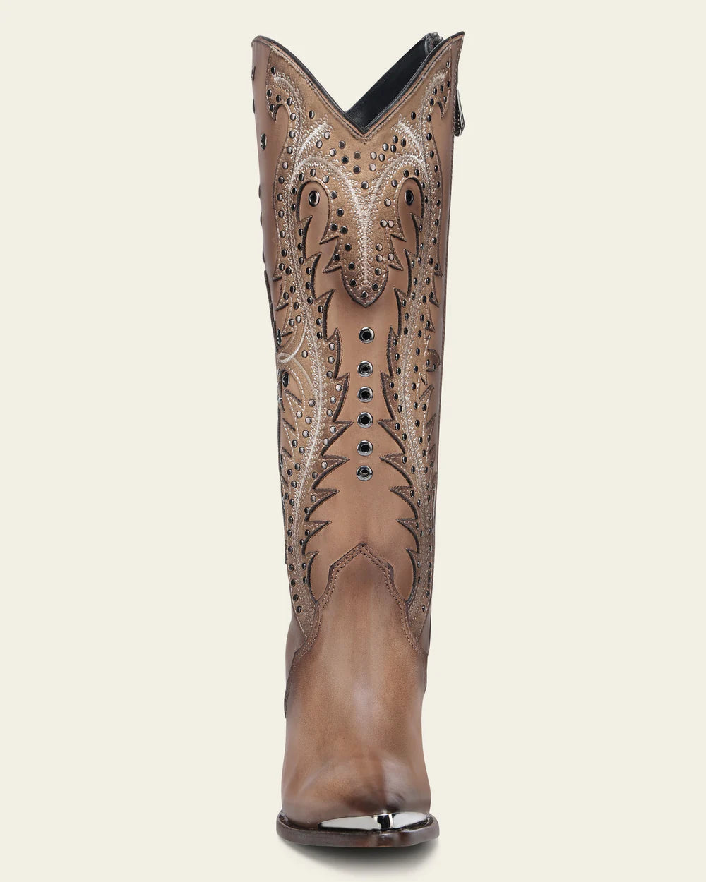 Tall western style Brown boot CU763