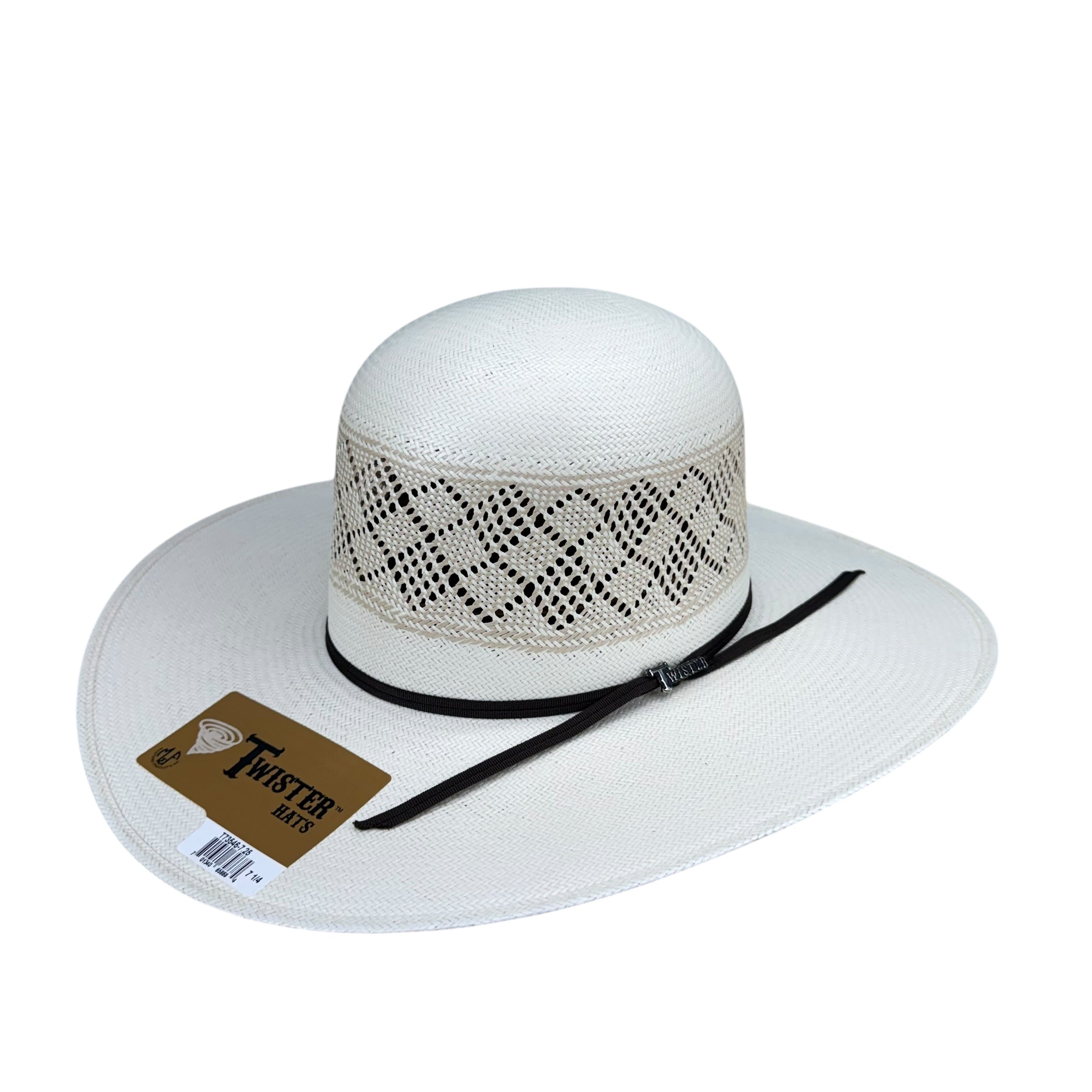 Twister 20X Open Crown Bangora Straw Cowboy Hat - T73546