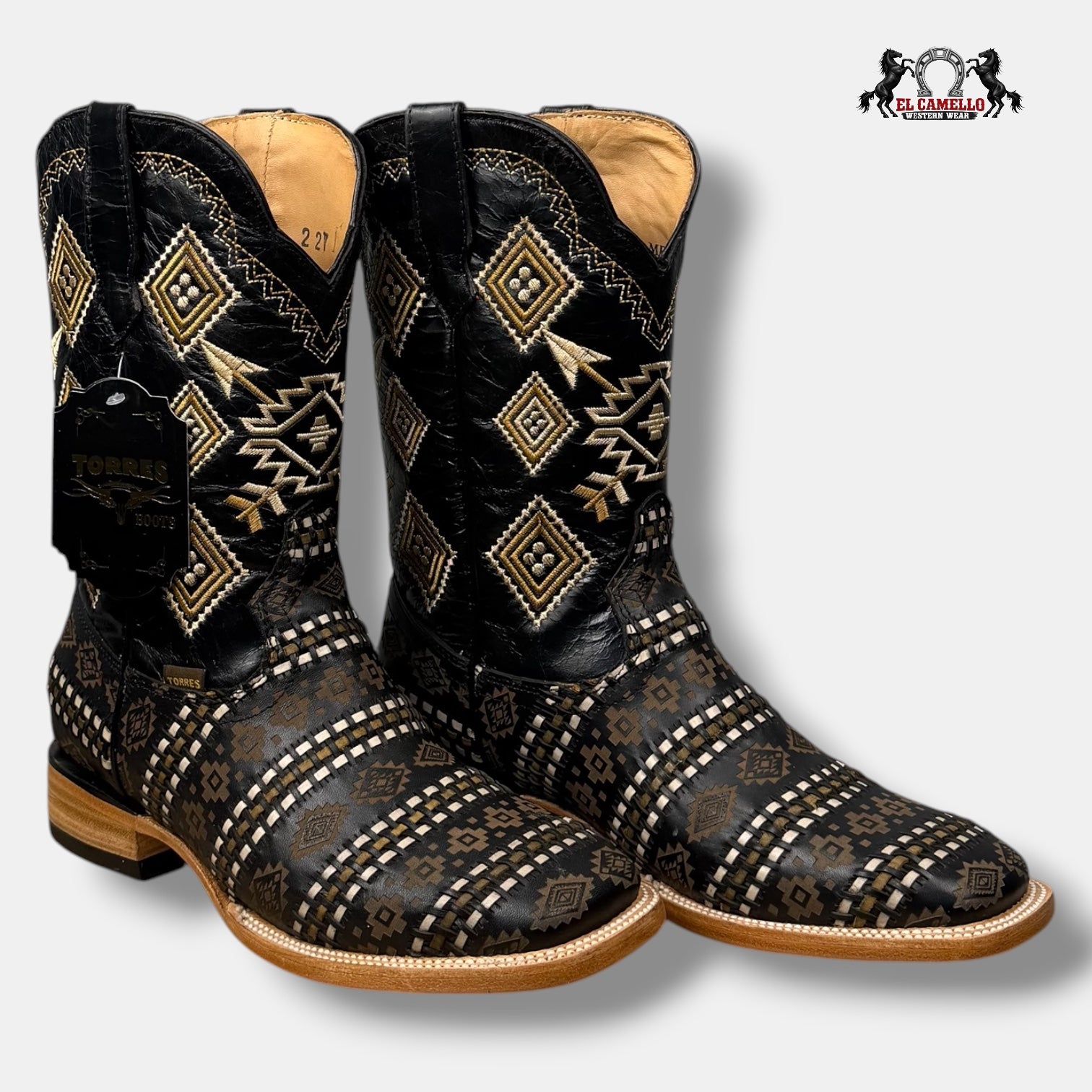 Petatillo Azteca Negro Torres Boots