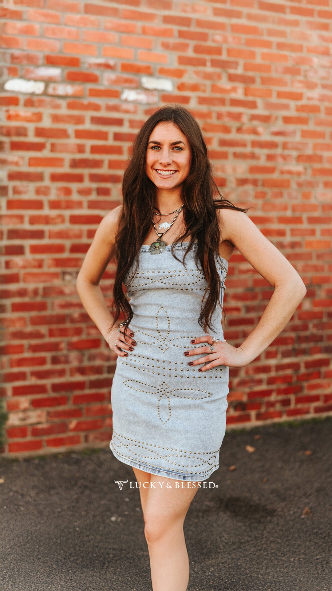 Acid Wash Strapless Denim Dress - DR676-AW