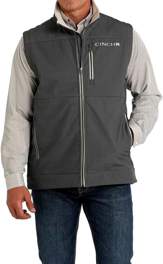 CINCH Men’s Gray Concealed Carry Softshell Vest – MWV1541008