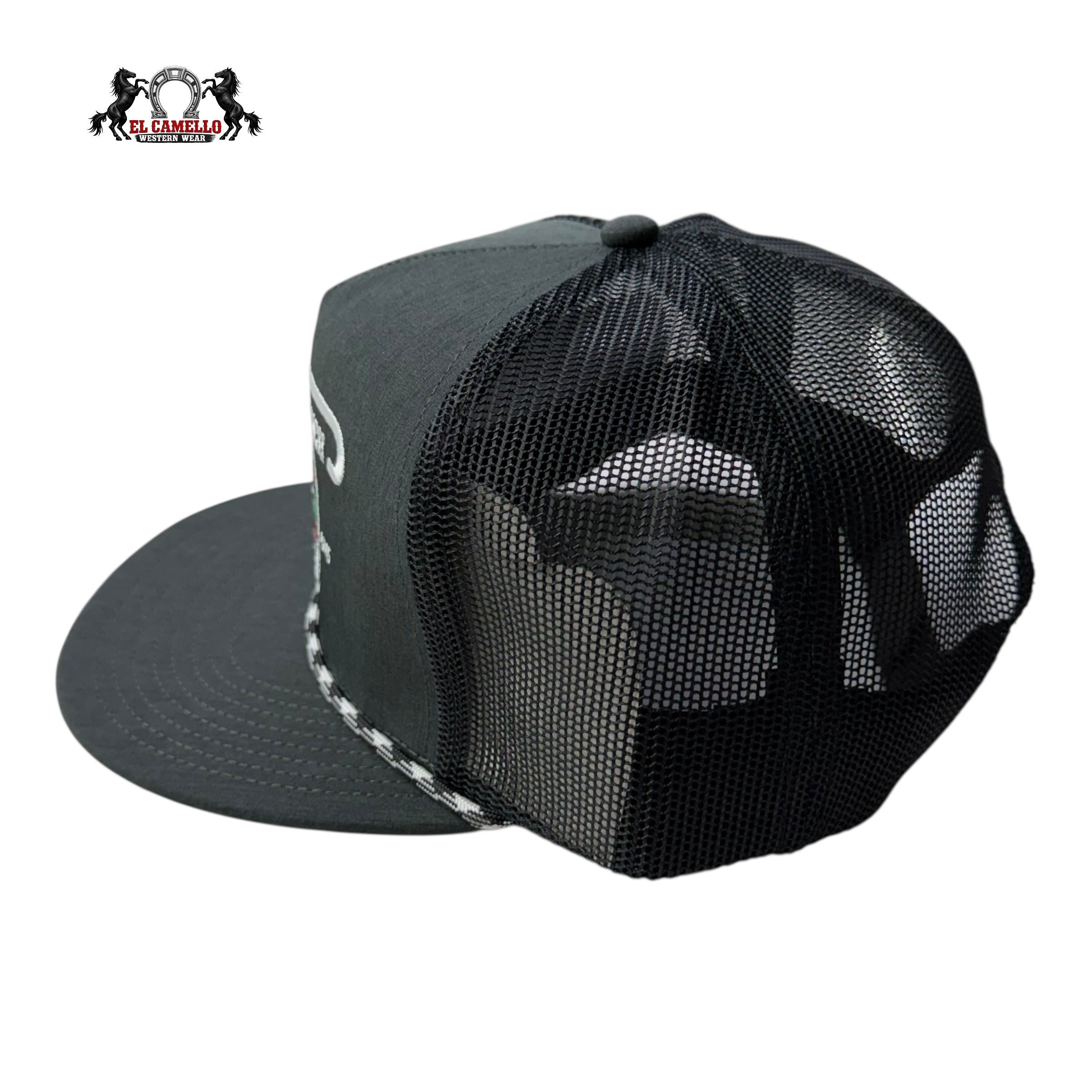 Lazy J Ranch “Lazy Ranch 1915” Charcoal & Black Rope Snapback