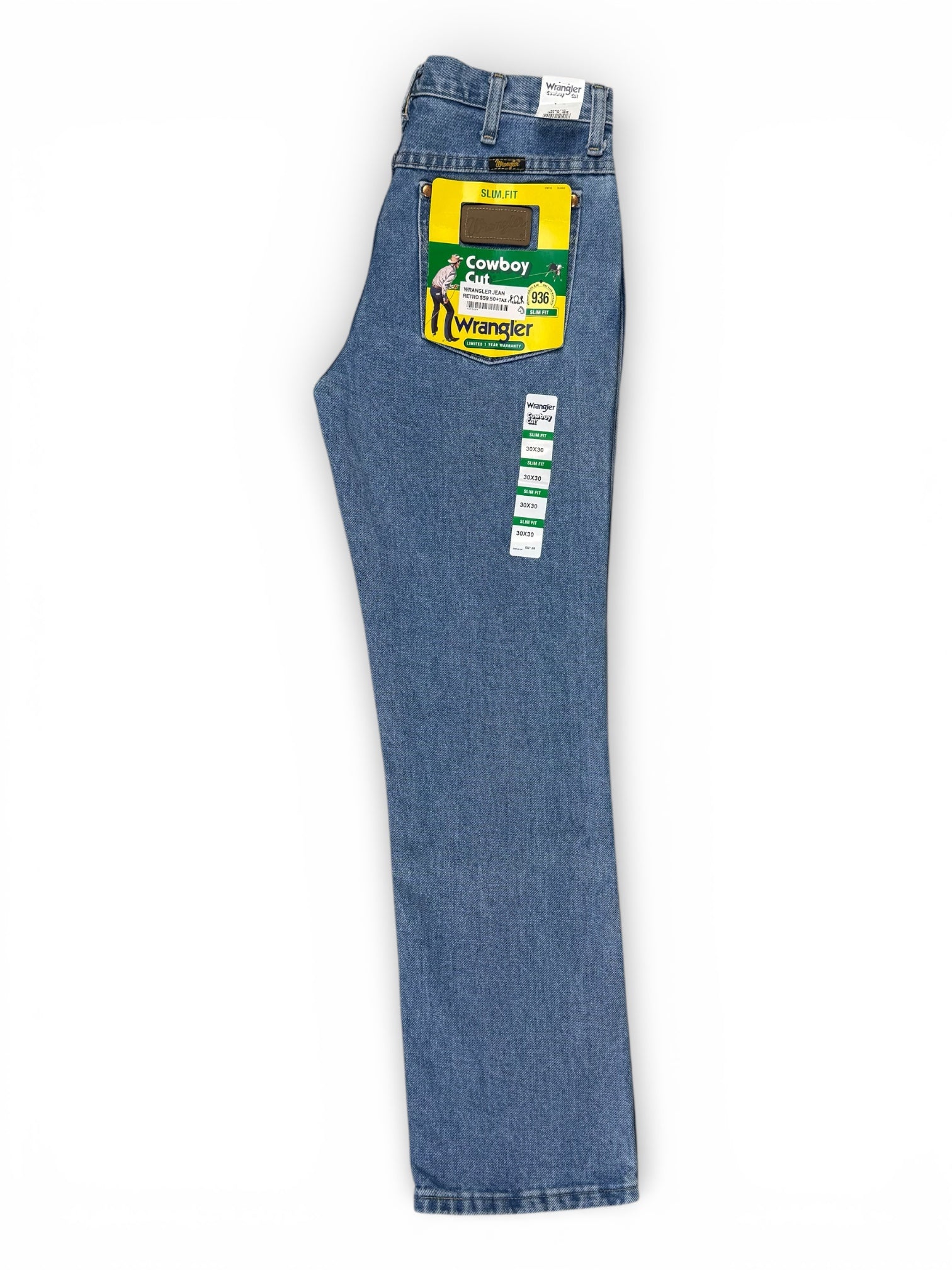 Wrangler® Cowboy Cut® Slim Fit Jeans – Style 936 – Medium Blue Wash 936