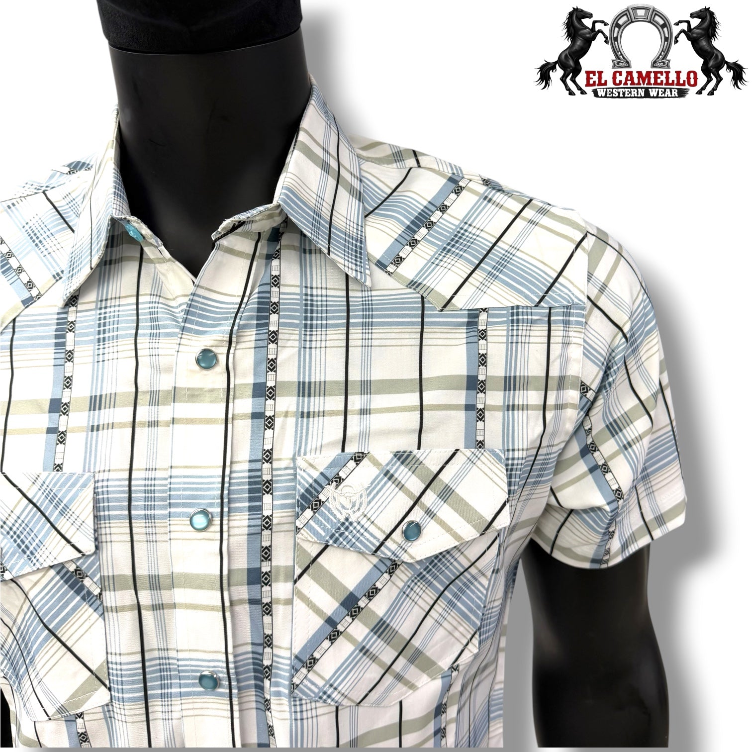 Men’s Printed Stretch Half Sleeve Shirt 318H