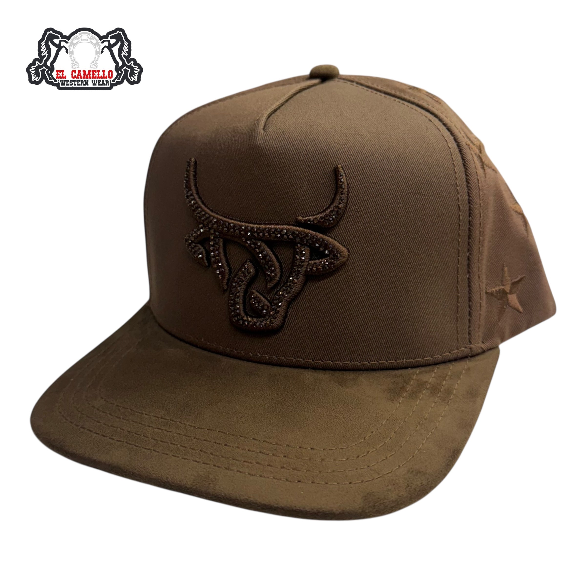 Lost Calf Brown Rhinestone Bull Cap with Star Embroidery LC1019