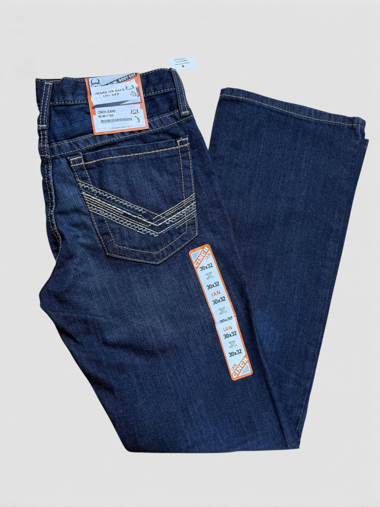 Cinch Men’s Slim Boot Cut Jeans – Mid Rise Dark Wash MB59736001