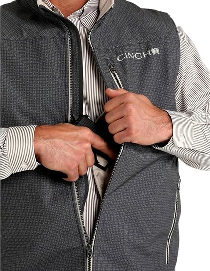 CINCH Men’s Gray Concealed Carry Softshell Vest – MWV1541008