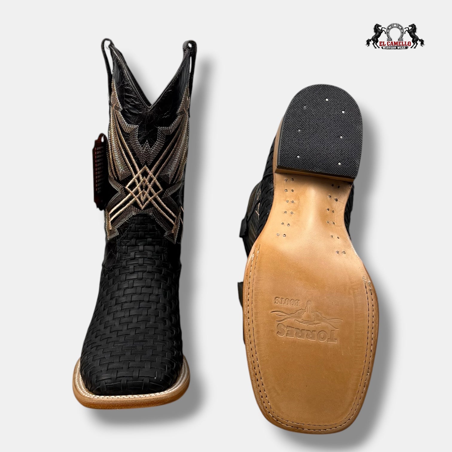 Petatillo Tejido Negro -Cafe Torres Boots TBRCC188