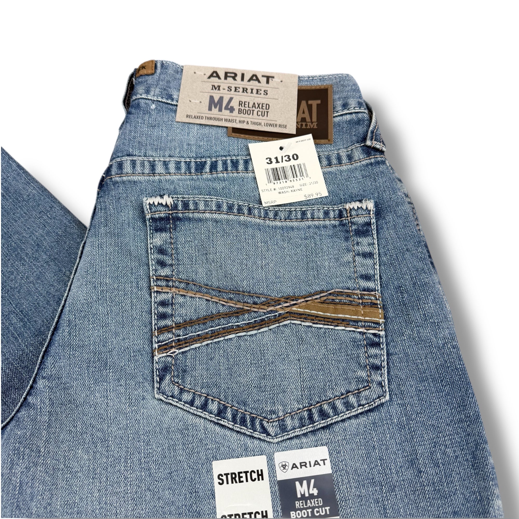 Ariat Men M4 Relaxed Boot Cut Jean Wash:Kayne 10072948