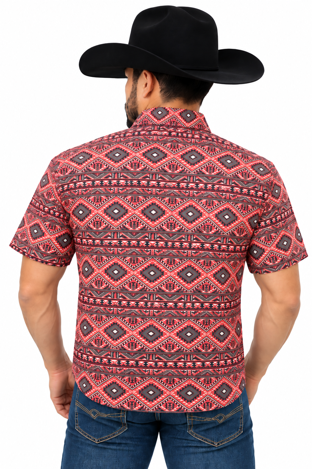 Platini Performance Men’s Southwestern Geo Short Sleeve Shirt PGS10470