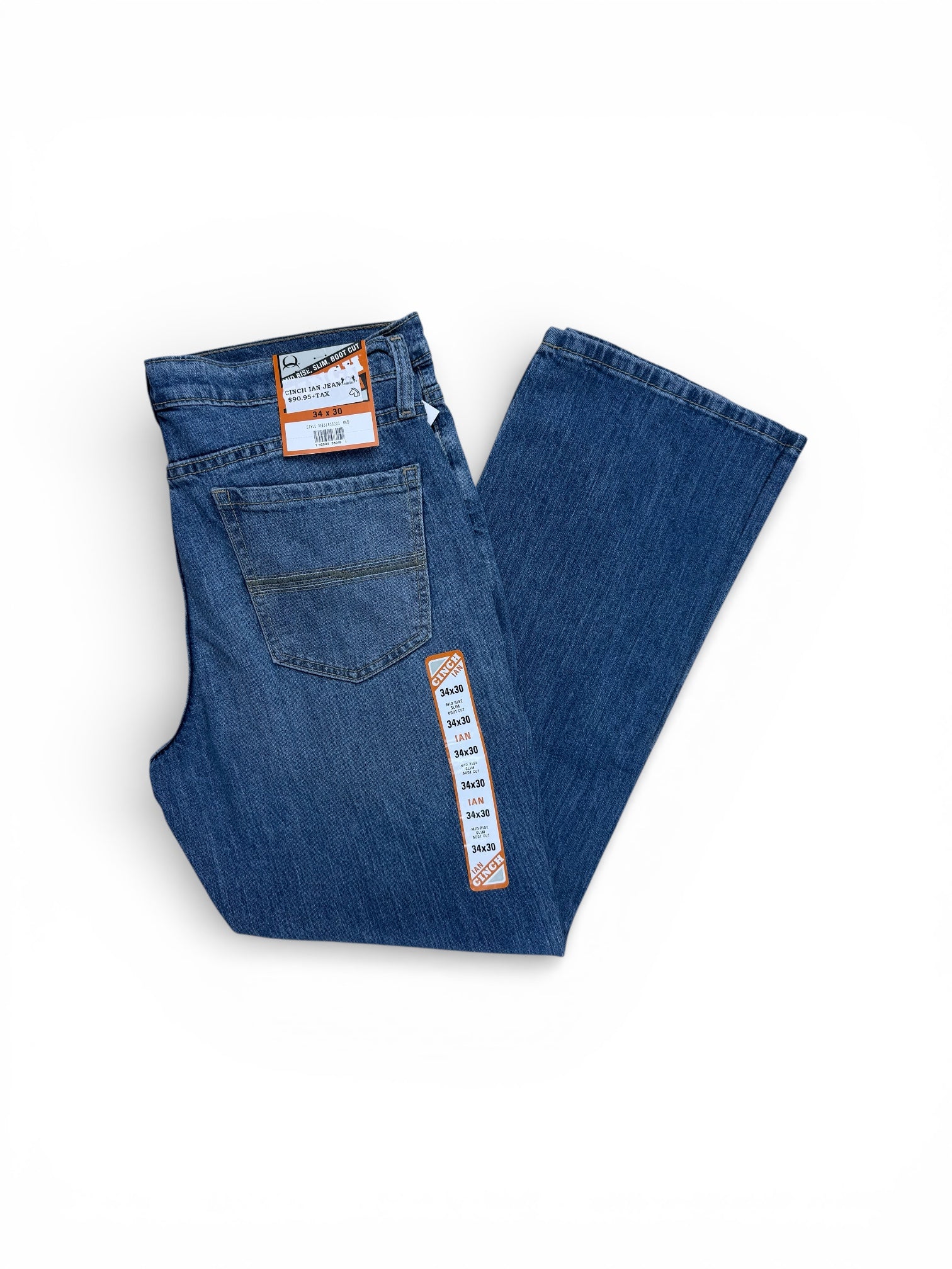 Cinch Ian Slim Boot Cut Jeans – Medium Stone Wash MB31836001