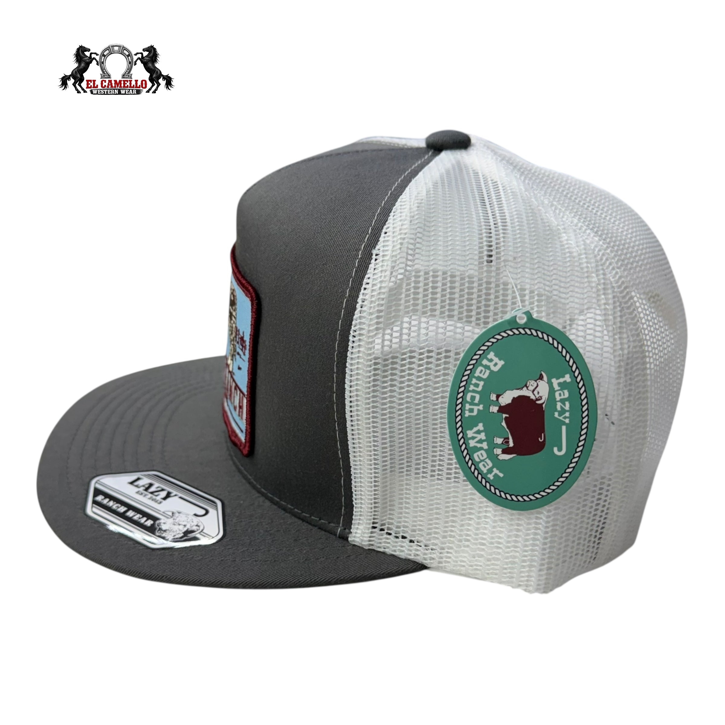 Lazy J Ranch “Lazy Ranch – Est. 1915” Charcoal & White Snapback