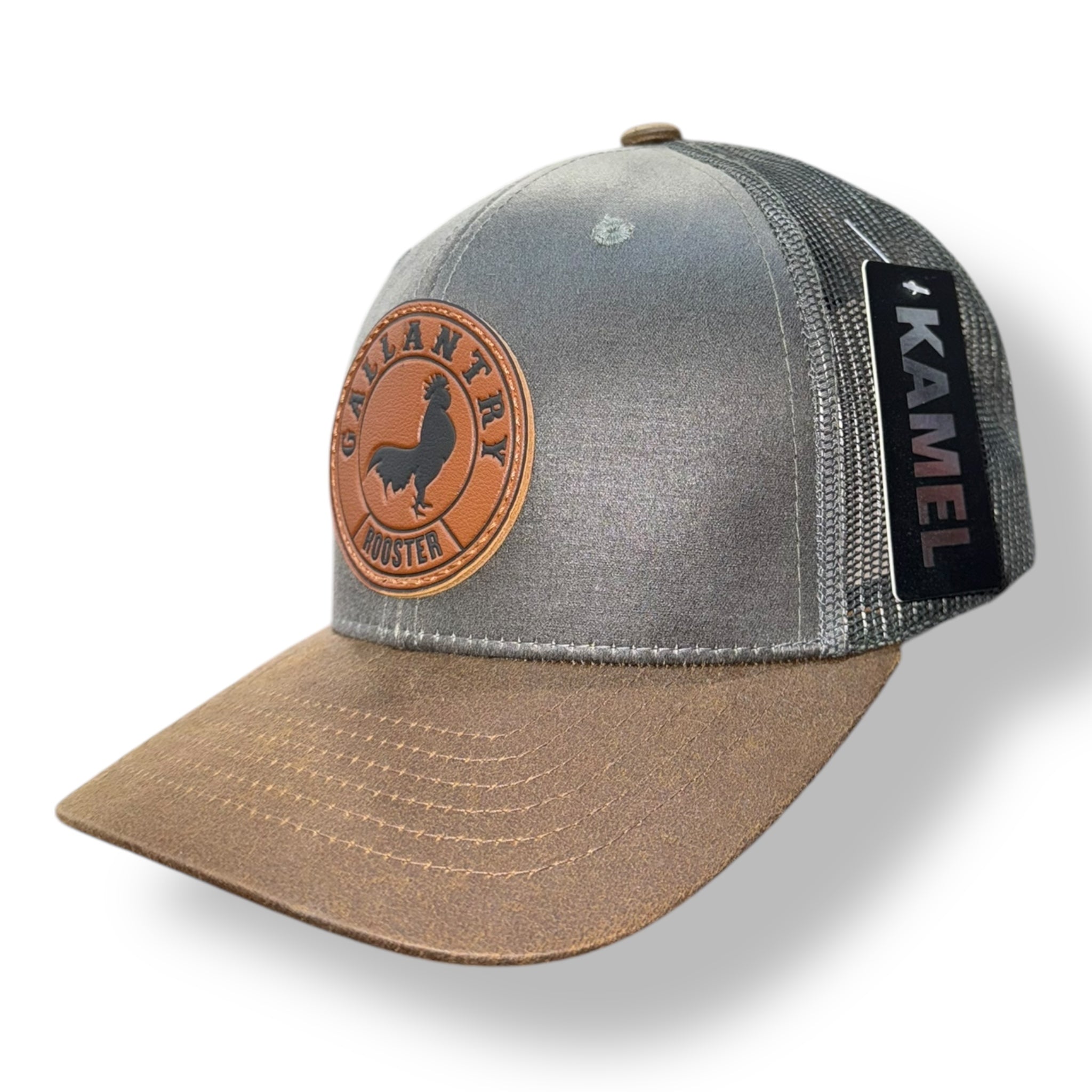 Kamel Caps - Rooster Leather Patch - SnapBack
