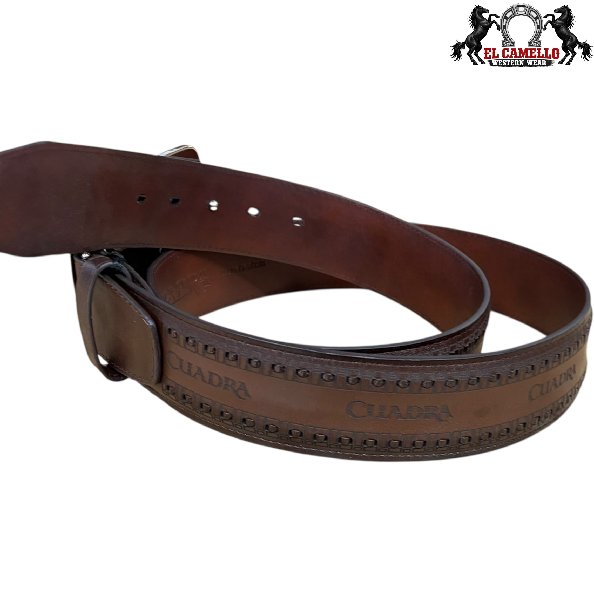 Cuadra Men’s Genuine Ostrich Leather Western Belt – Dark Brown BC278