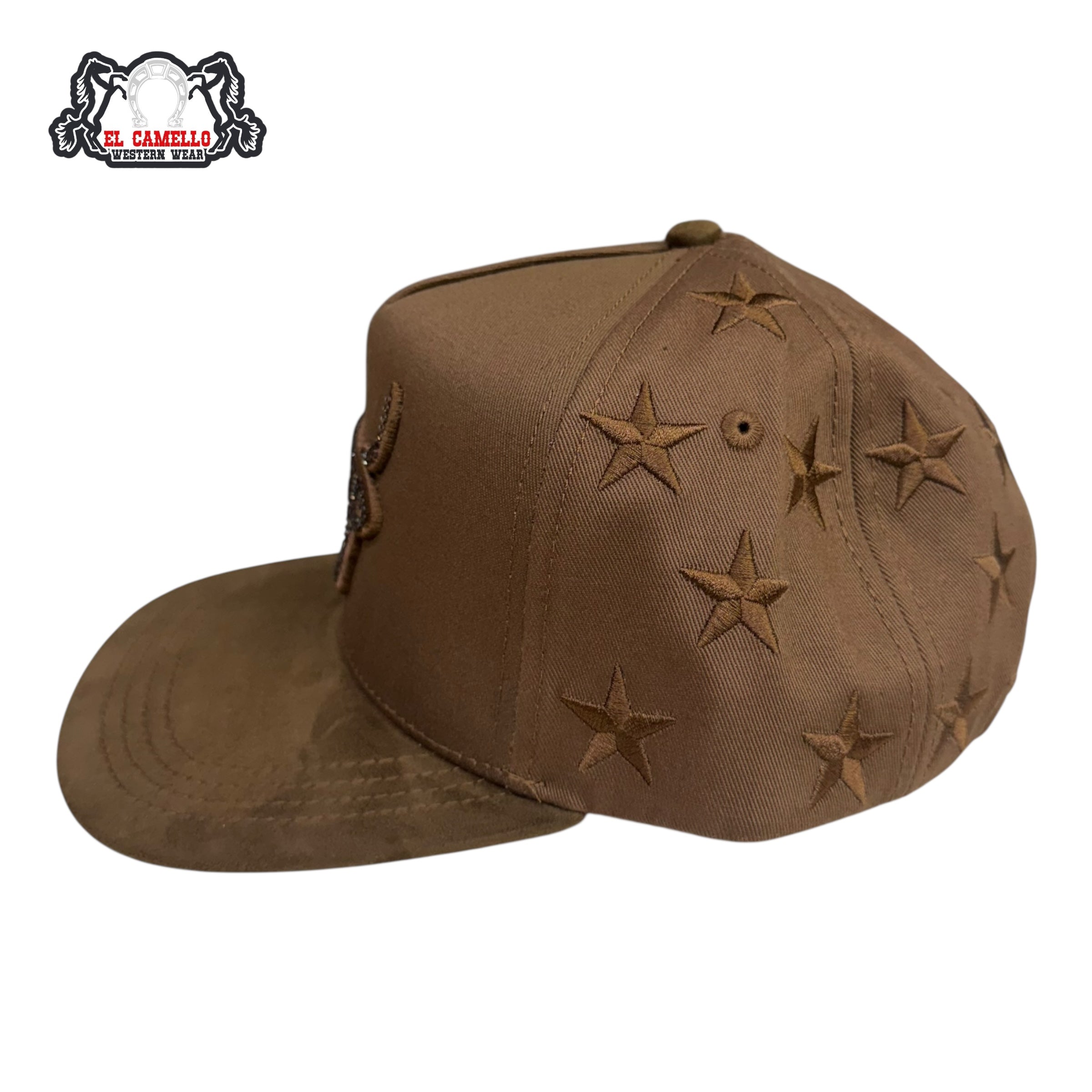 Lost Calf Brown Rhinestone Bull Cap with Star Embroidery LC1019