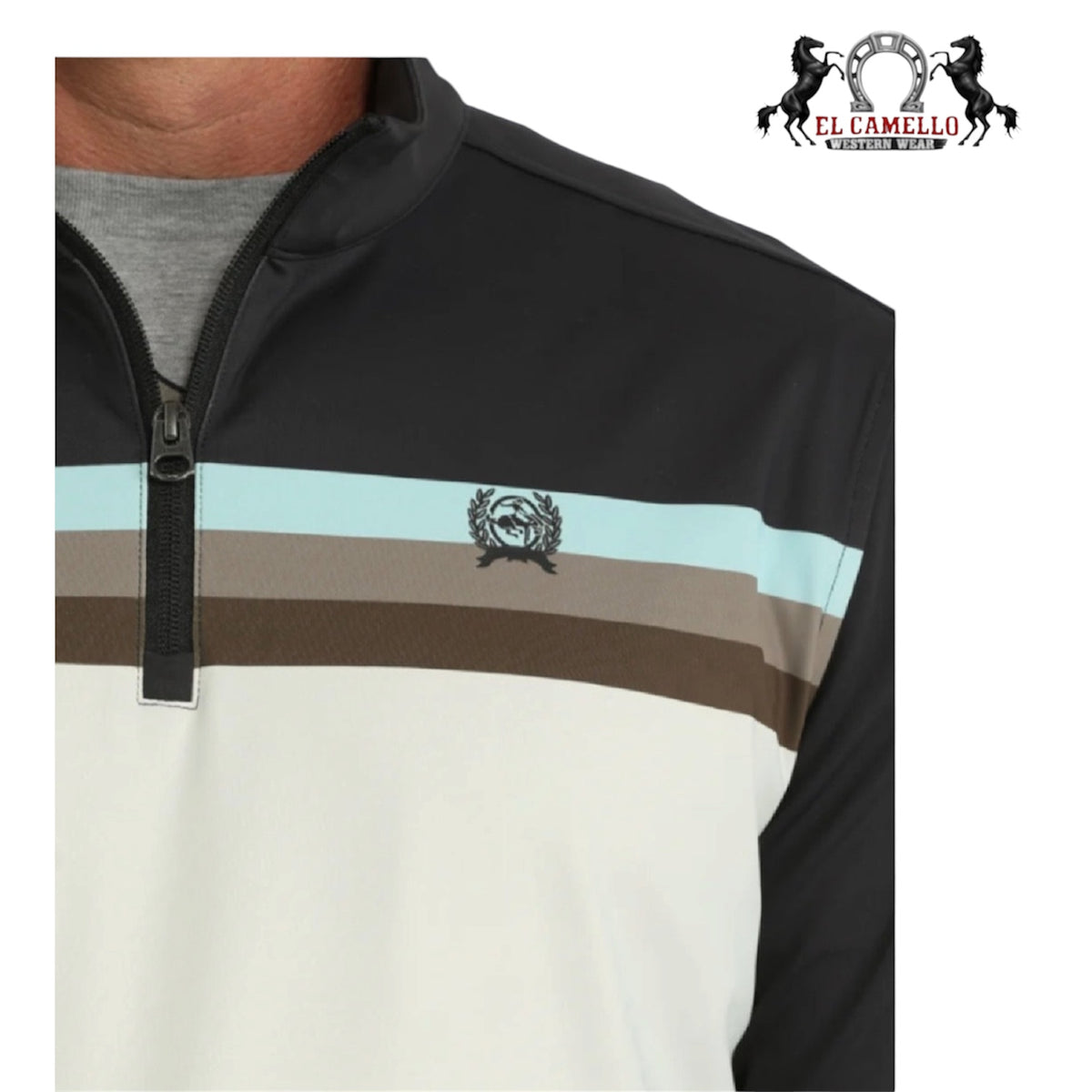 Cinch Men's Multi Stripe Quarter Zip Pullover MTK1884001