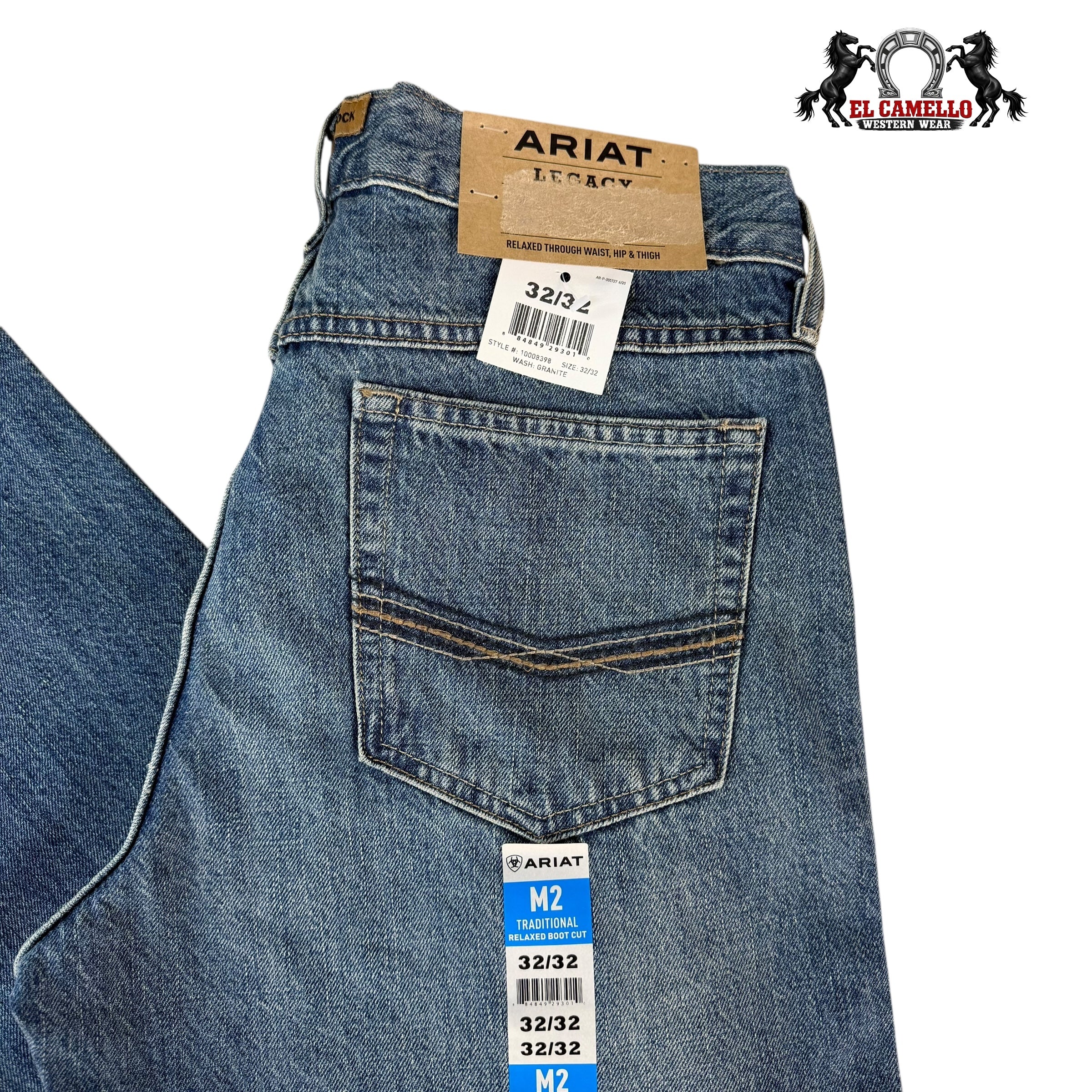 Ariat M2 Traditional Relaxed Boot Cut Jeans โ Granite Wash 10008398