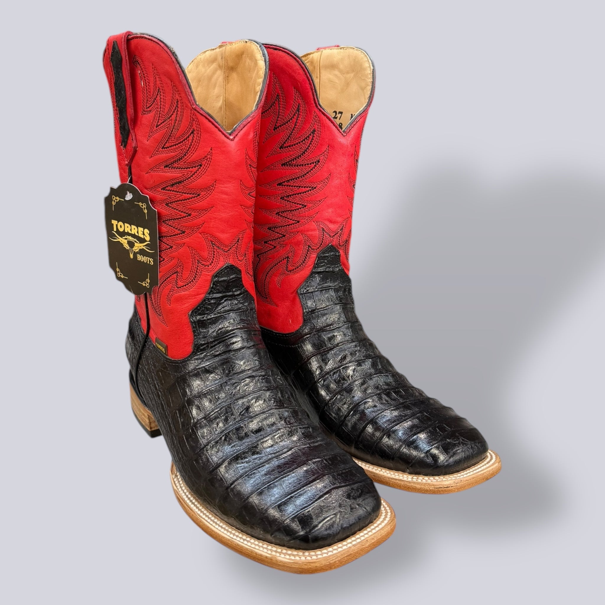 Torres Boot Ranch - Caiman Belly Print - Black