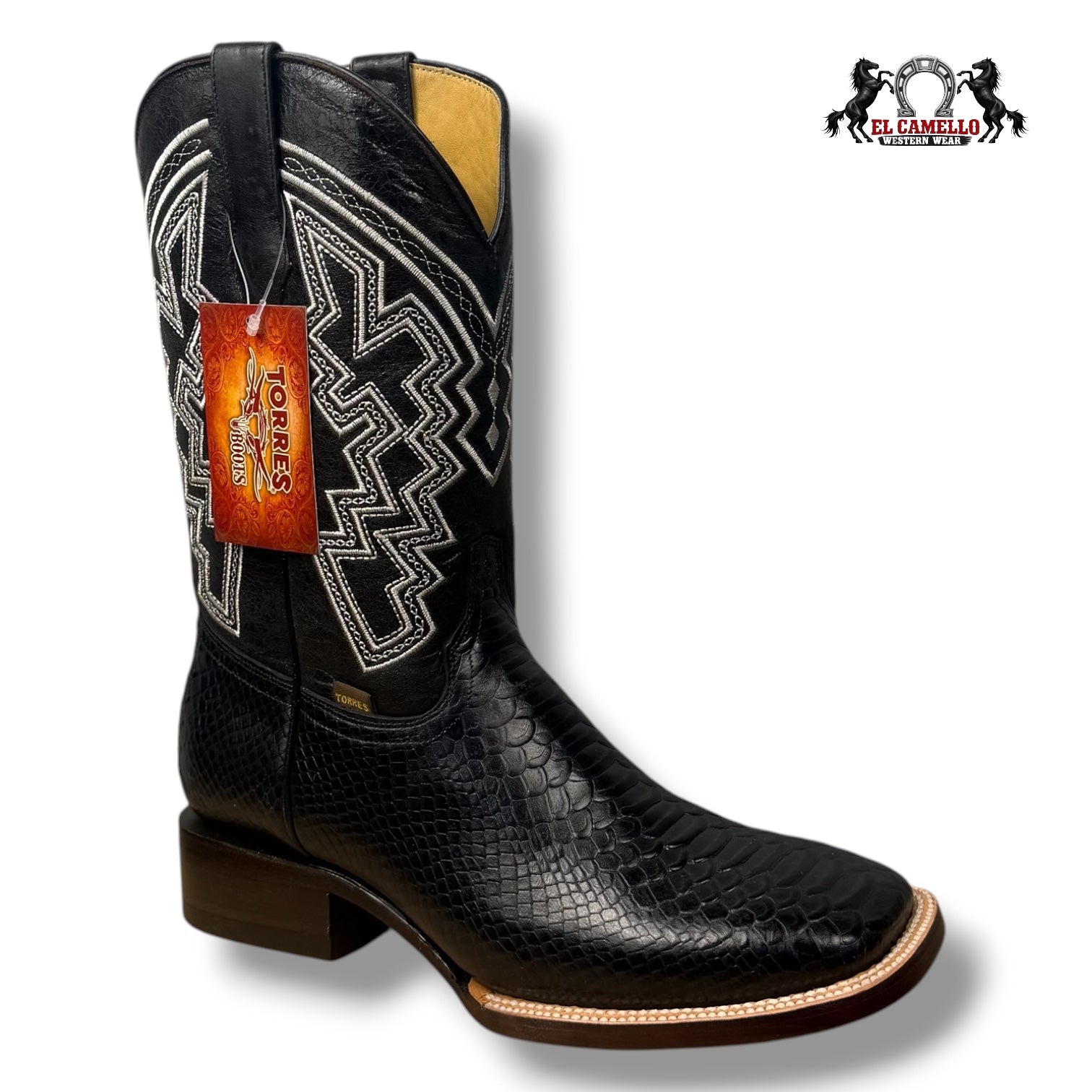 Python Grabado Negro Torres Boots TBRCC156