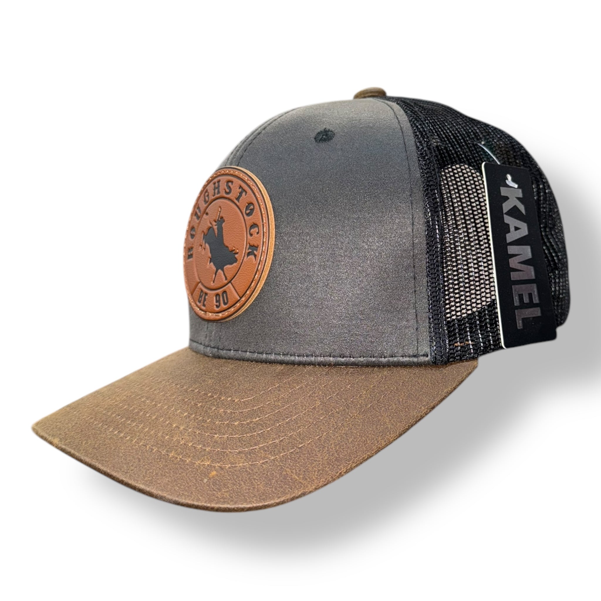 Kamel Caps - Roughstock Leather Patch - SnapBack