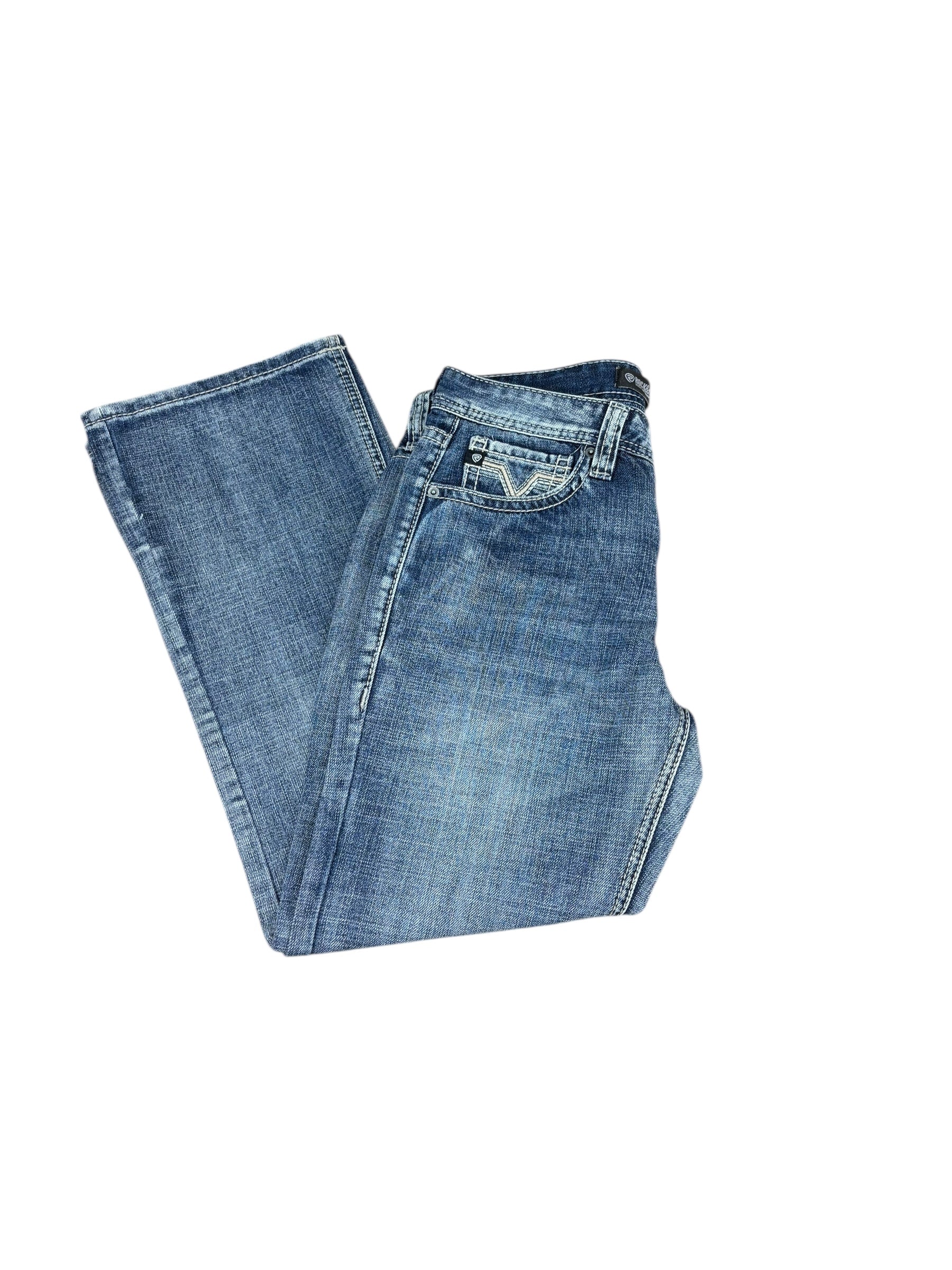 Rock & Roll Denim Men’s Pistol Regular Fit Bootcut Jeans – Medium Vintage Wash 6130