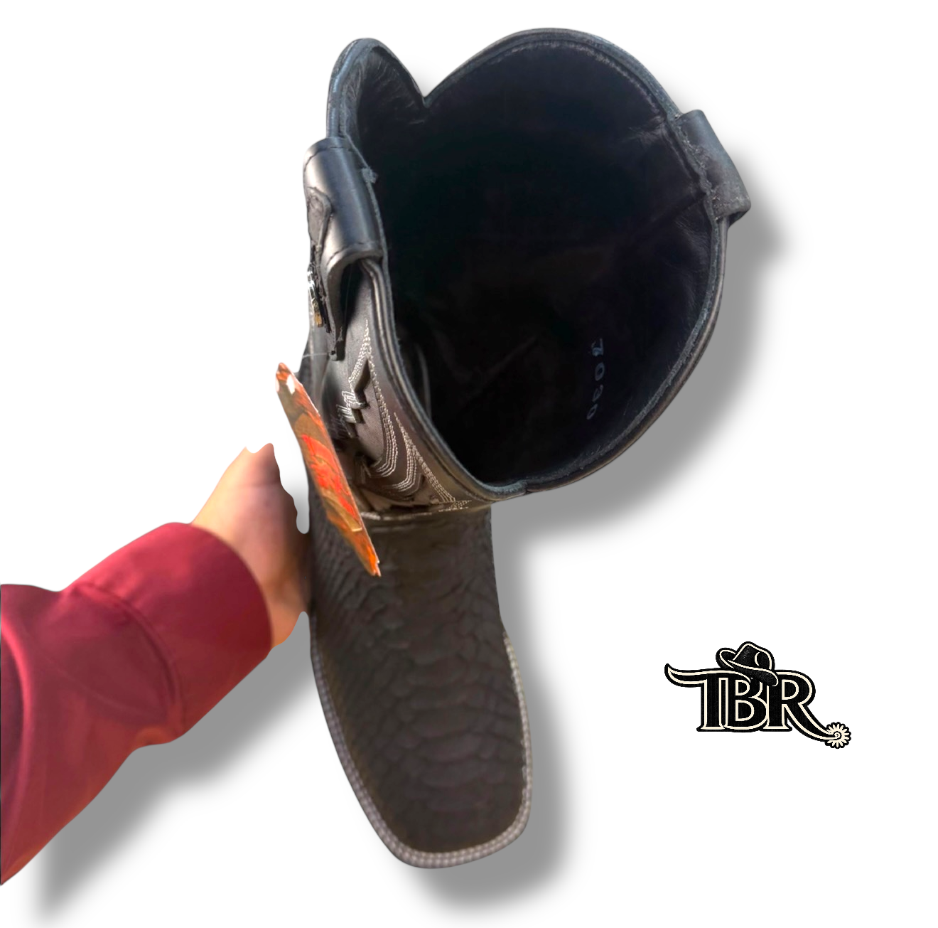 TBR Negro Mate – Rancher Square Toe Boot TBRM7030