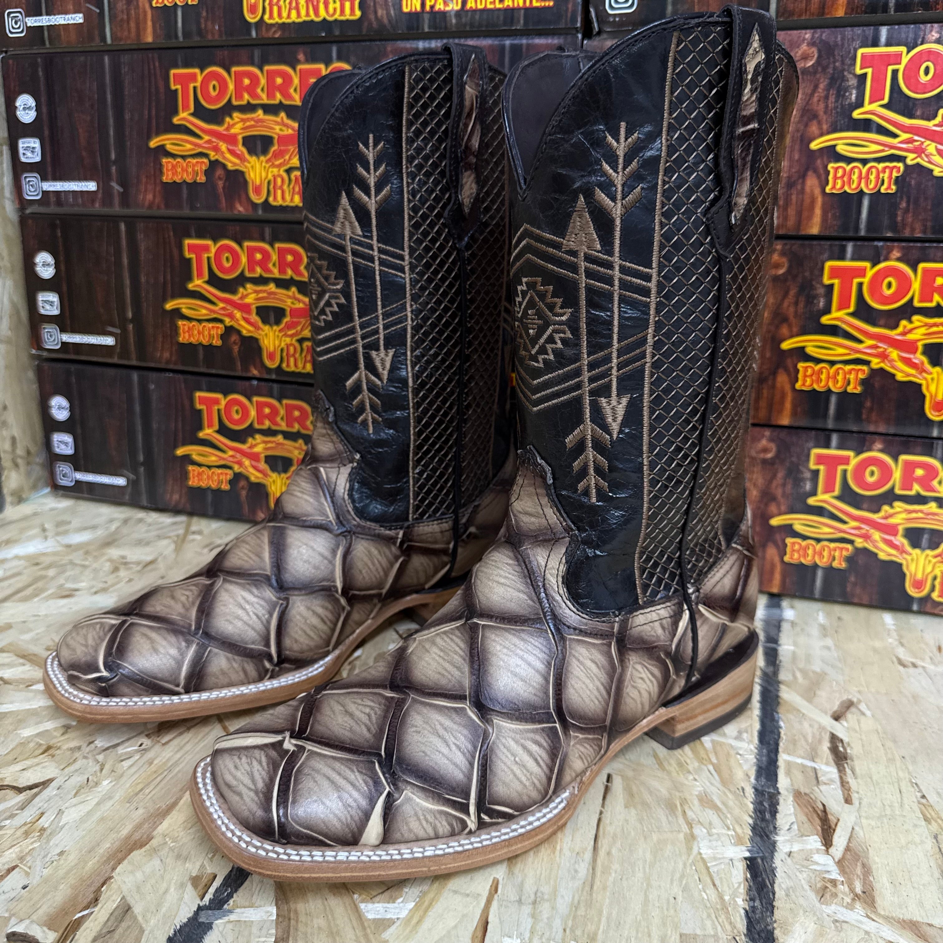 Print Pirarucu Fish Boot Sand