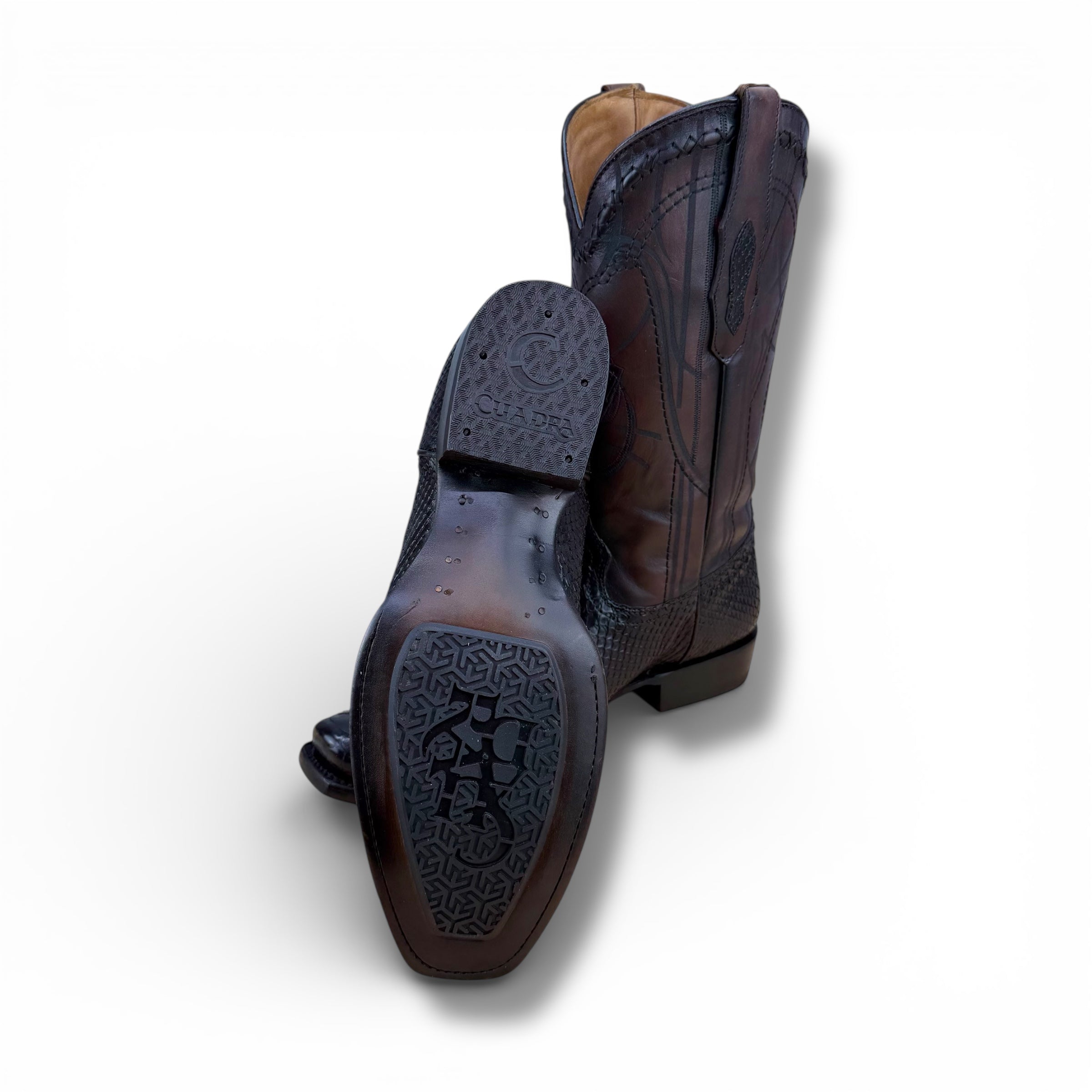 Cuadra CU607 Python Boot – Black Plunge