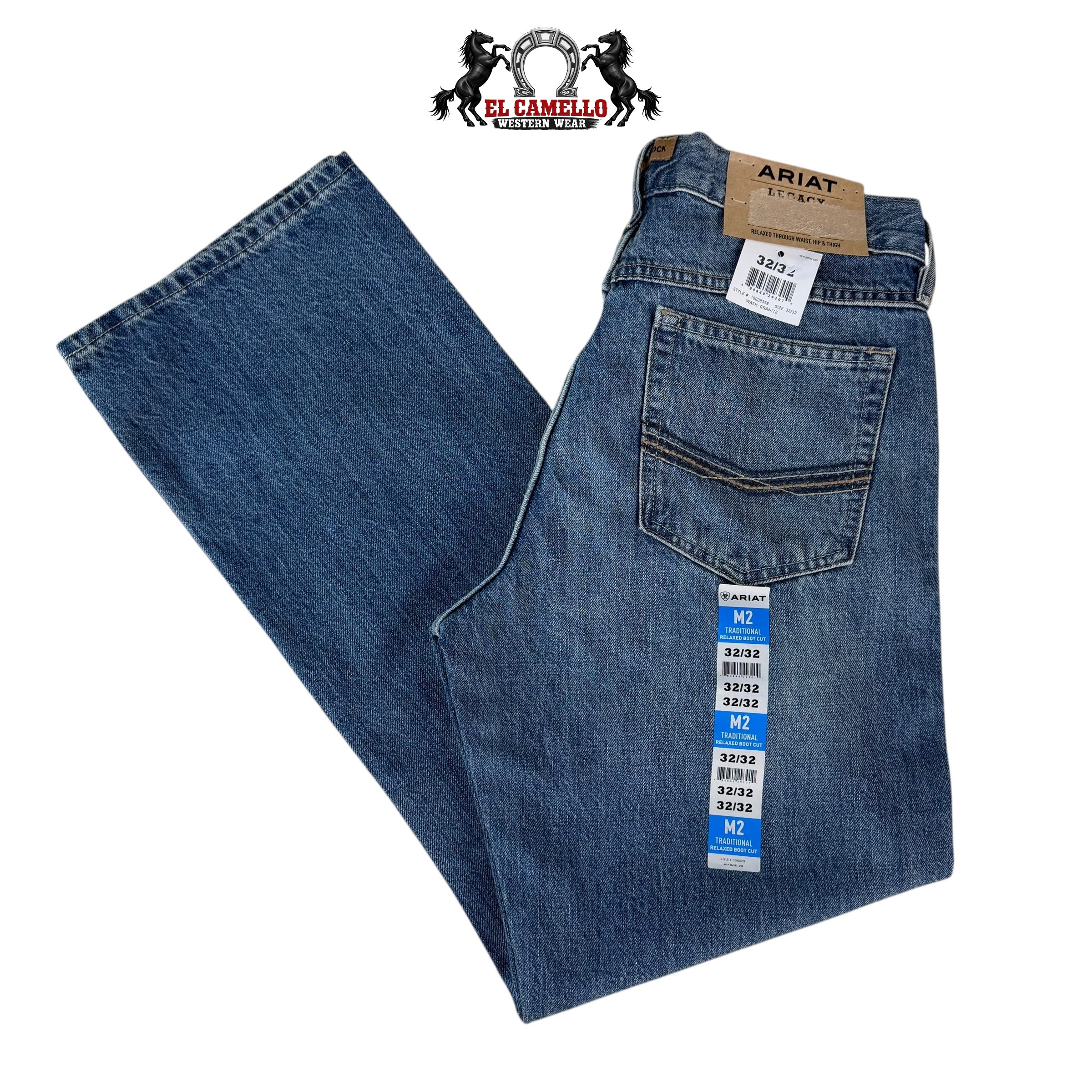 Ariat M2 Traditional Relaxed Boot Cut Jeans โ Granite Wash 10008398