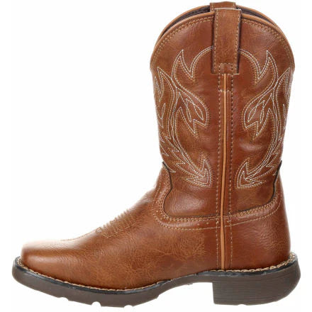 DBT0223TS Lil' Durango® Big Kids' Rodeo Brown Western Boot