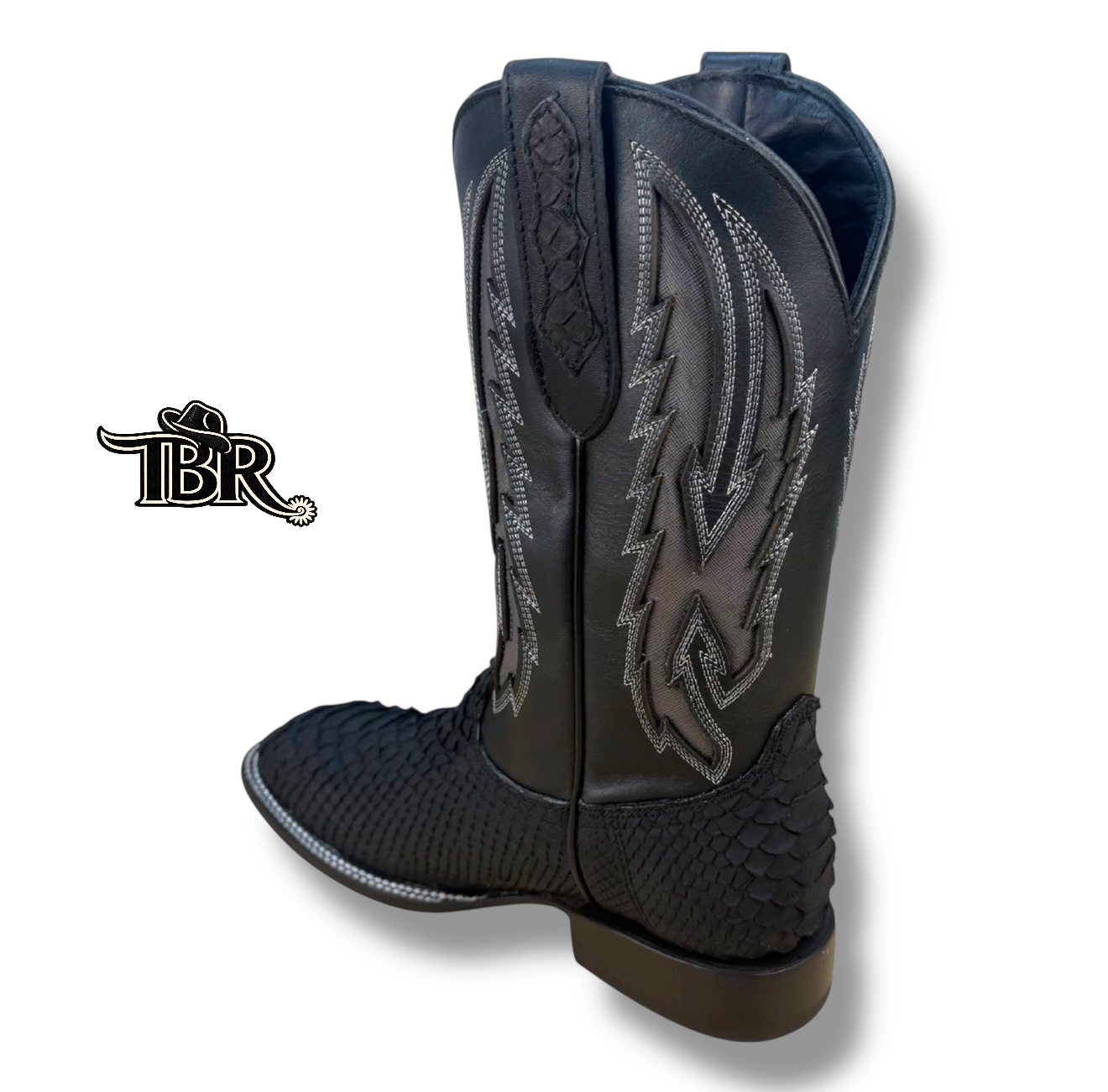 TBR Negro Mate – Rancher Square Toe Boot TBRM7030