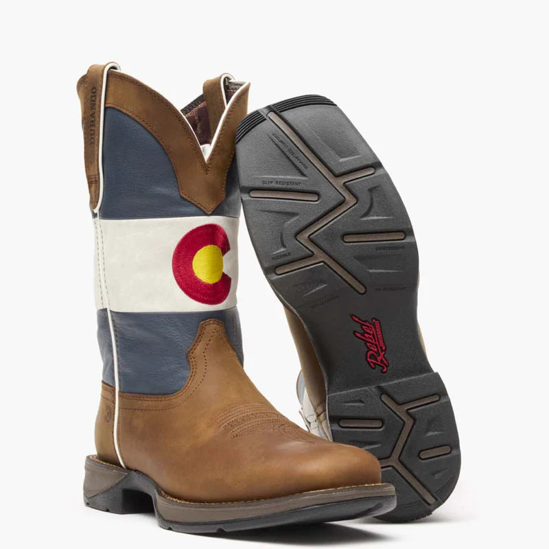 DDB0346 Rebel by Durango® Colorado Flag Western Boot