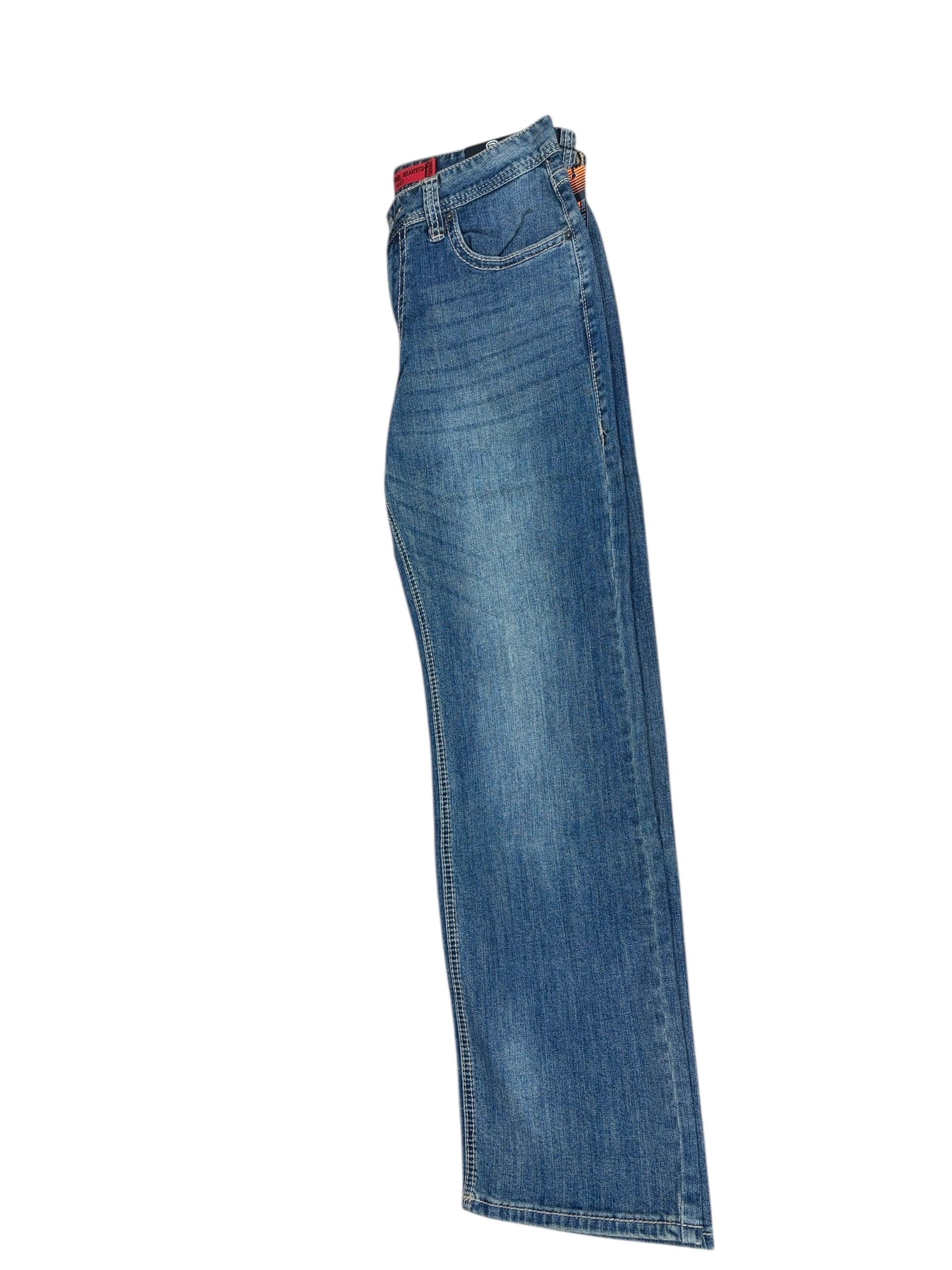 Rock & Roll Denim Men’s Double Barrel Relaxed Fit Straight Boot Jeans – Flex Denim, Medium Vintage Wash 8004 - NEED TO ADD INVENTORY