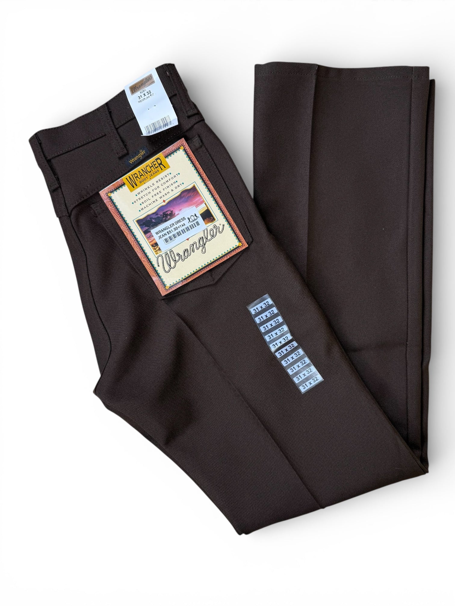 Wrangler Rancher Dress Brown Jeans – Regular Fit 00082