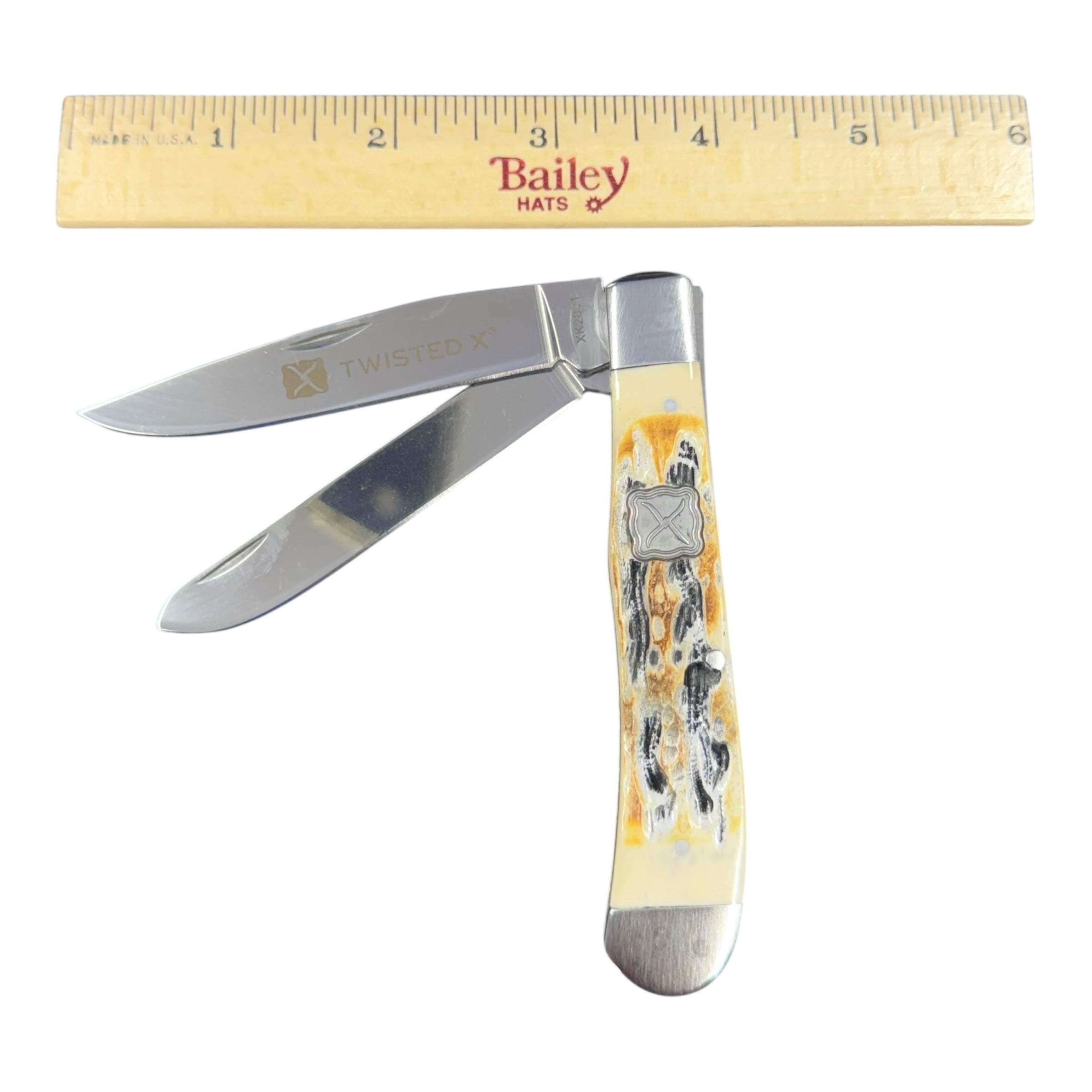 Twisted X XK2001 Folding Pocket Knife – Bone & Stag Style Handle